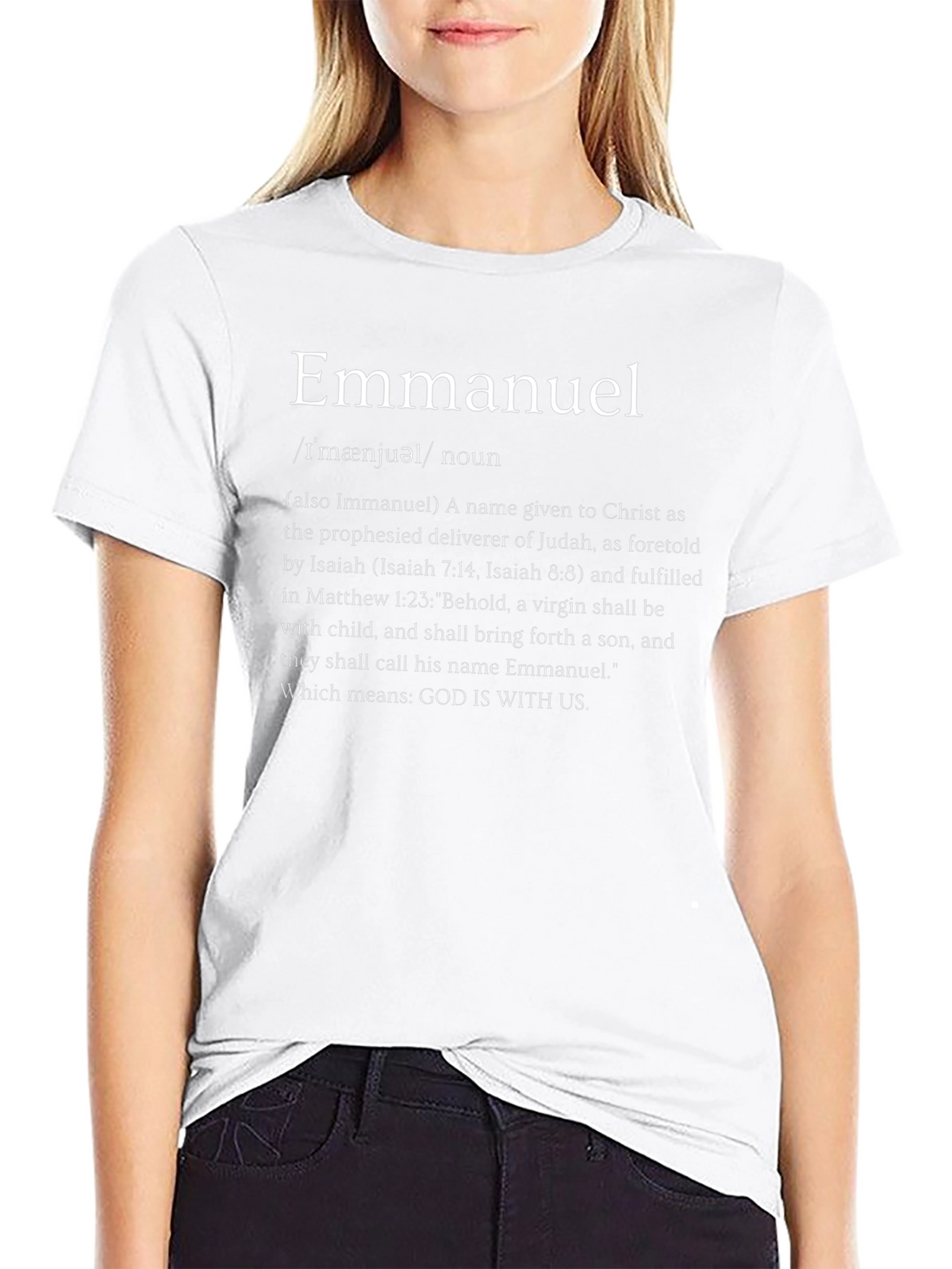 Emmanuel Definition T-Shirt - God Is With Us