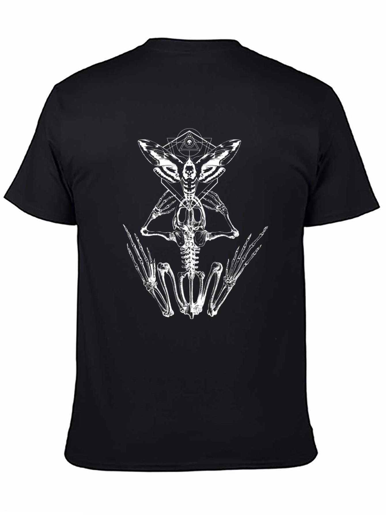 Skeleton Moth Graphic Tee - Dark Aesthetic T-Shirt