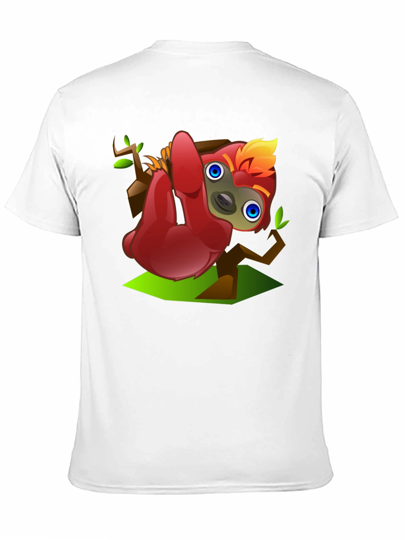 Cute Cartoon Sloth T-Shirt - Black