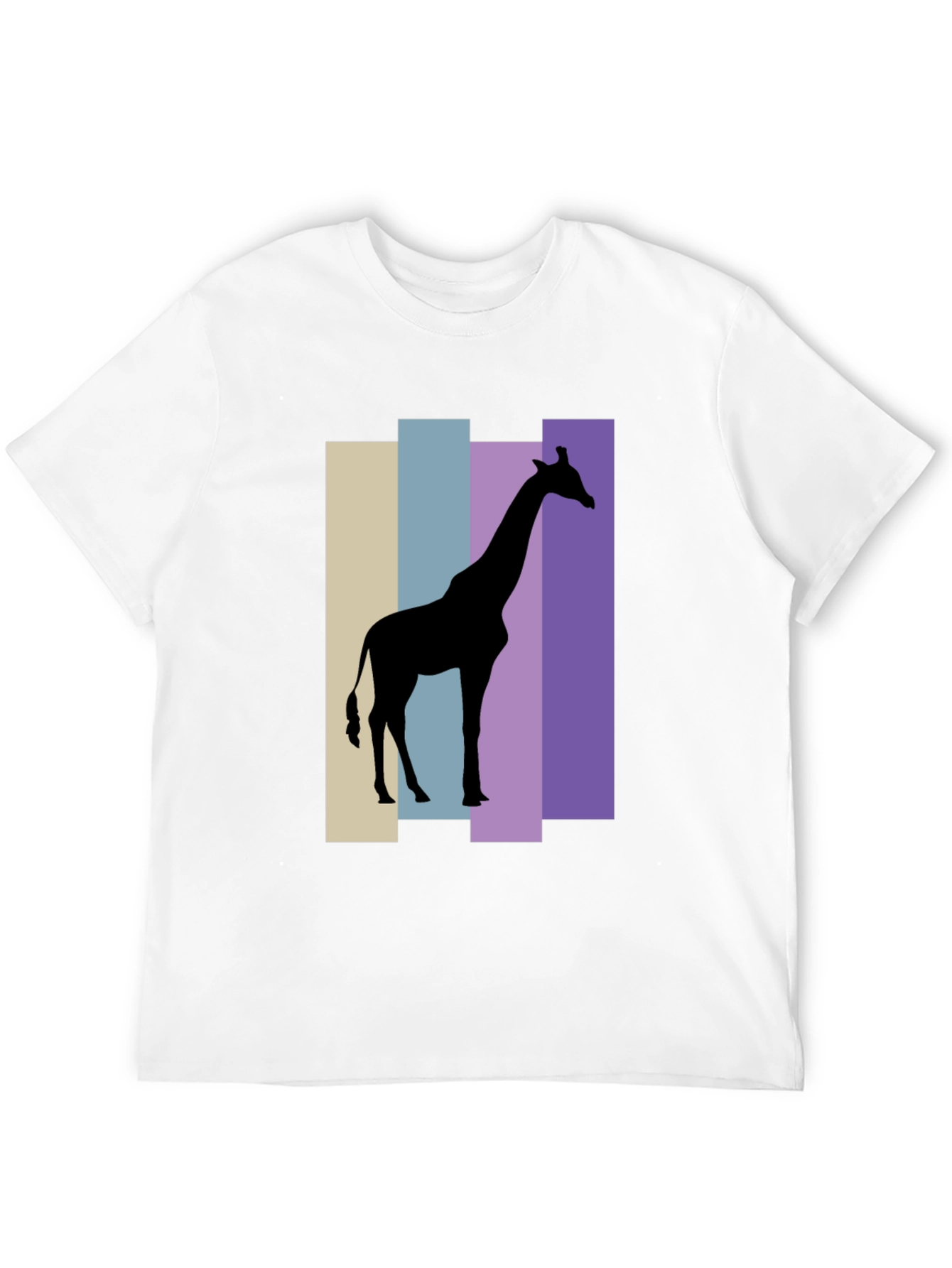 Giraffe Silhouette Graphic Tee - Black
