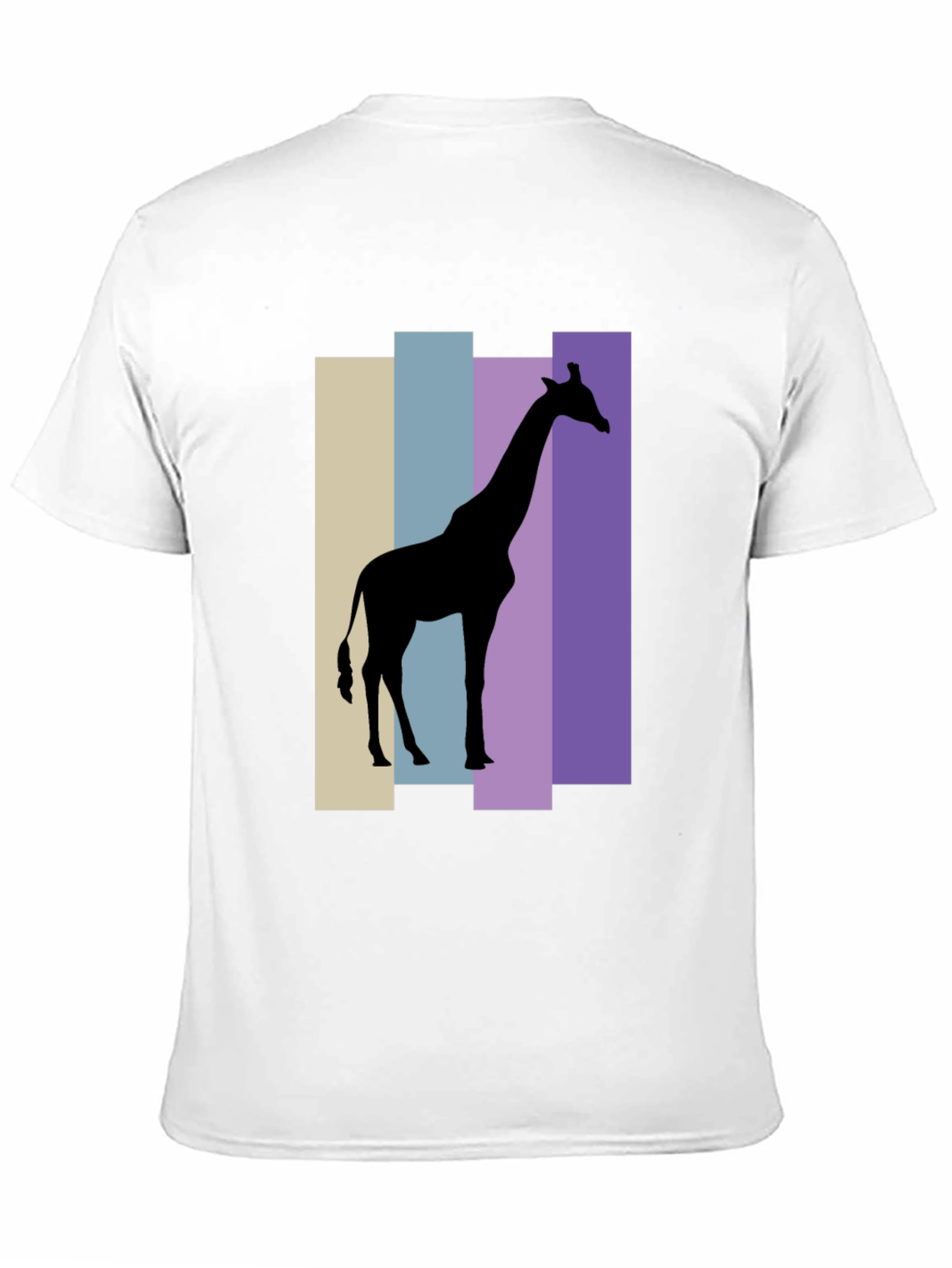 Giraffe Silhouette Graphic Tee - Black