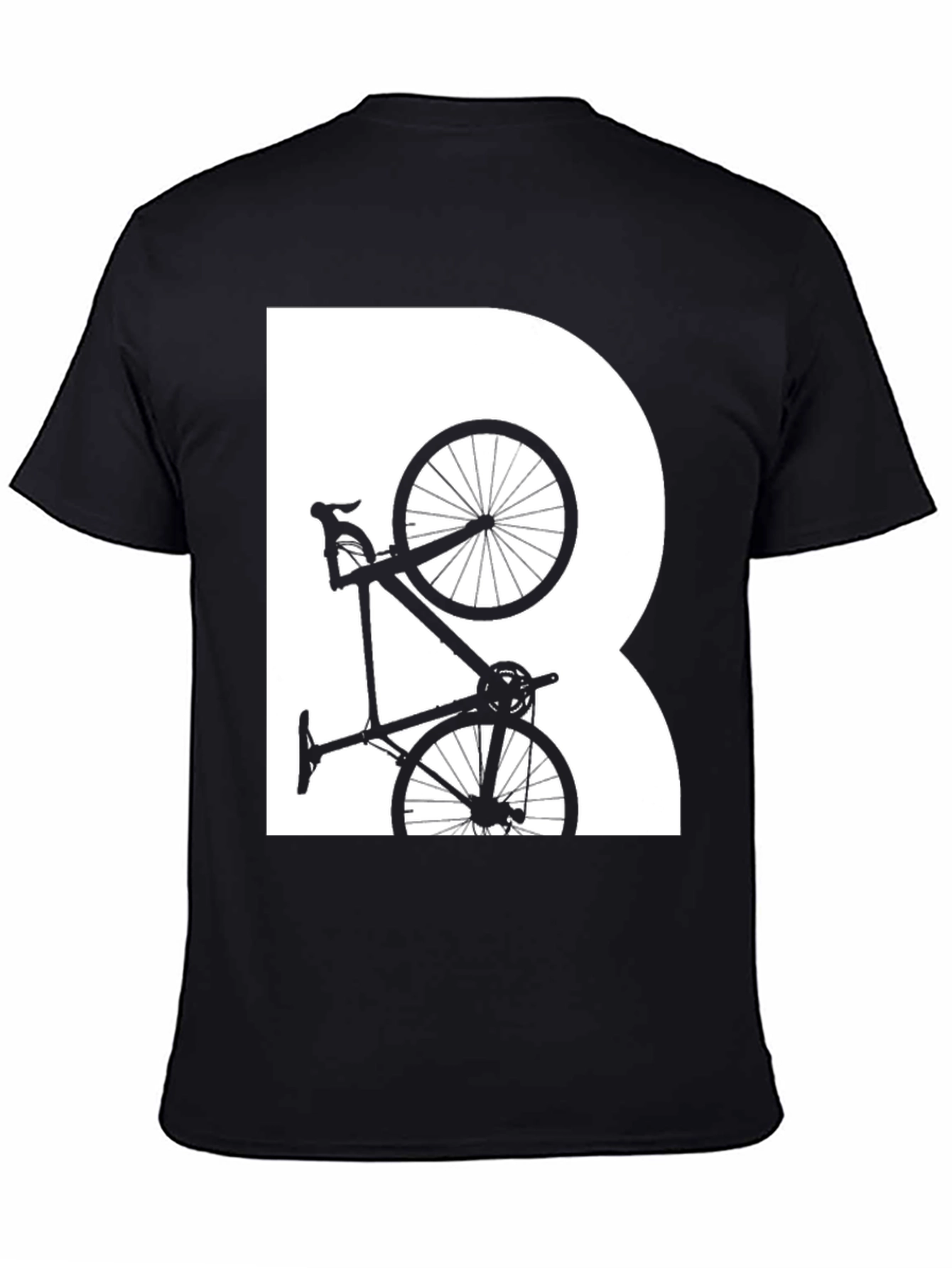 Cycling Silhouette Graphic Tee - Black