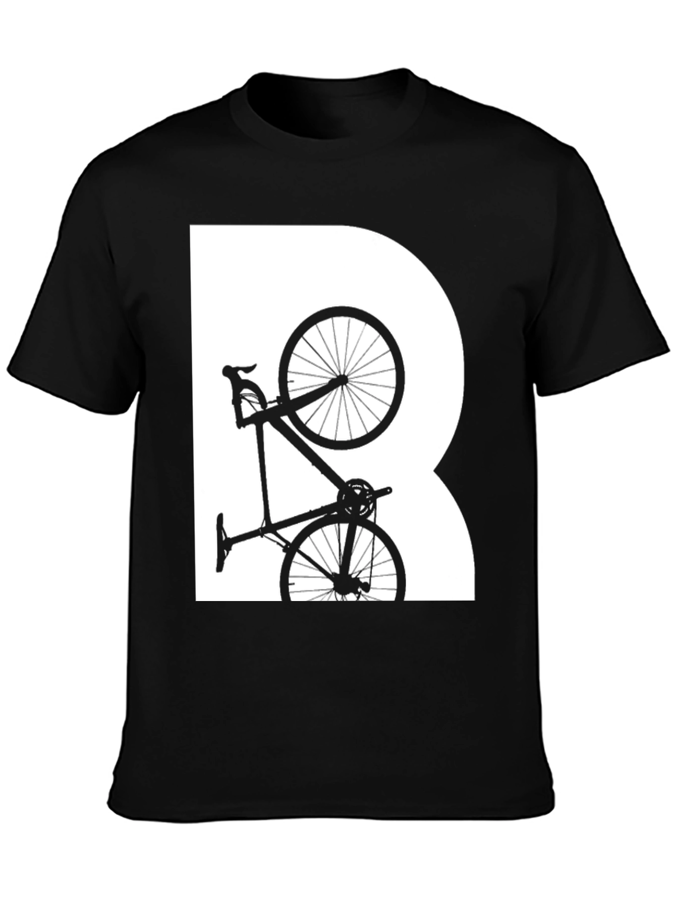 Cycling Silhouette Graphic Tee - Black