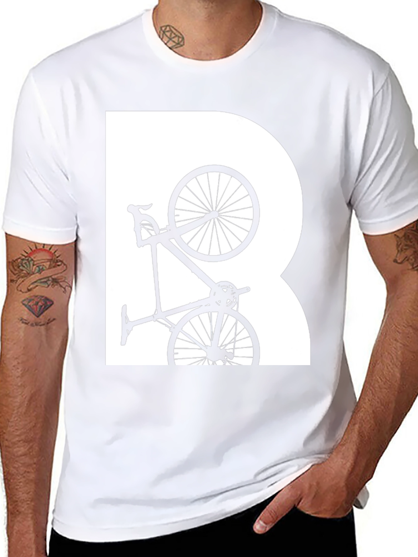 Cycling Silhouette Graphic Tee - Black