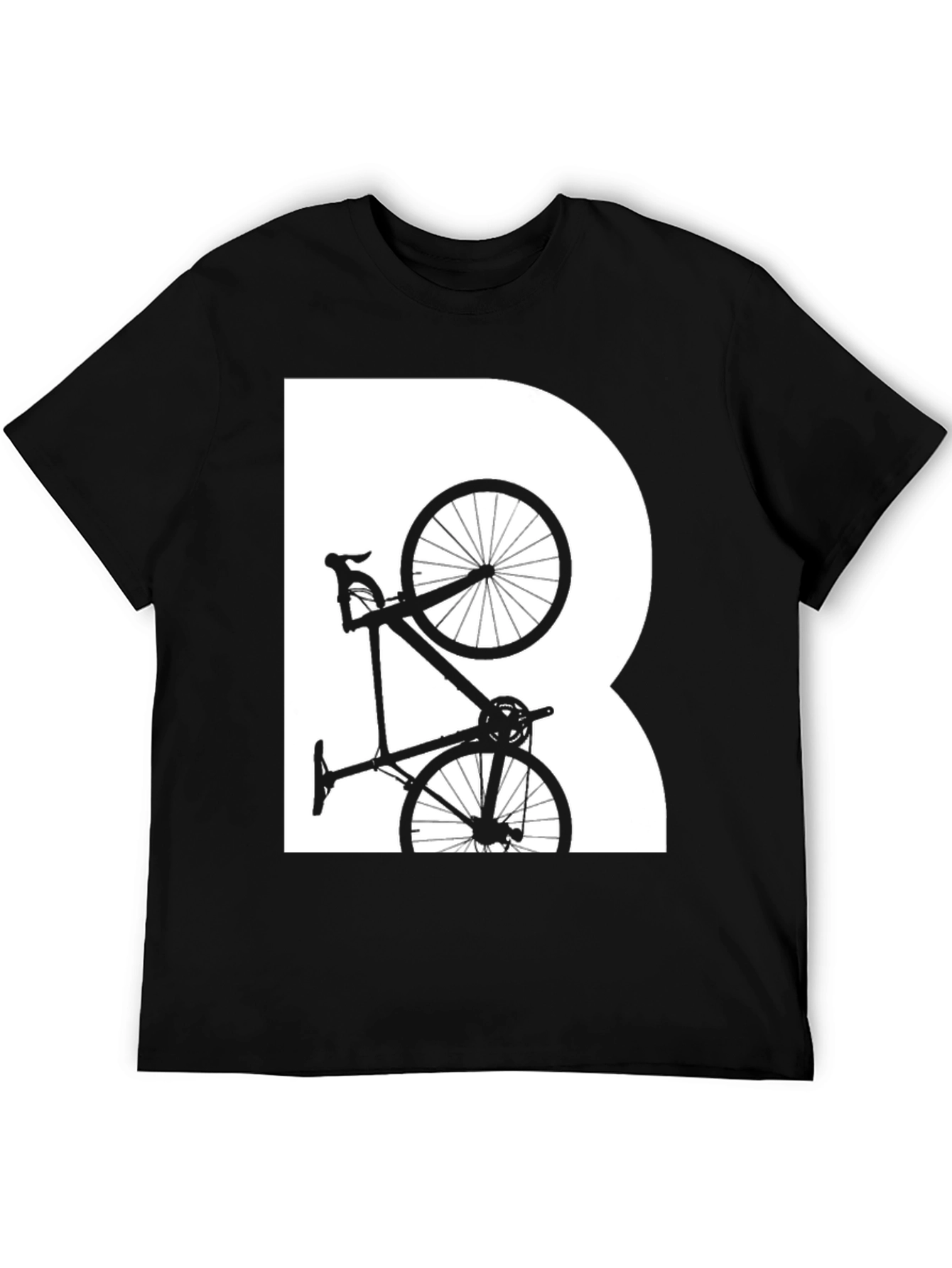 Cycling Silhouette Graphic Tee - Black