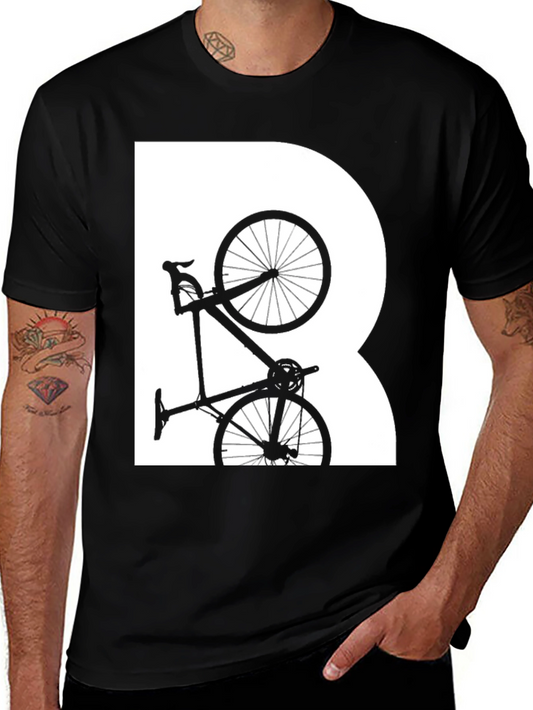 Cycling Silhouette Graphic Tee - Black