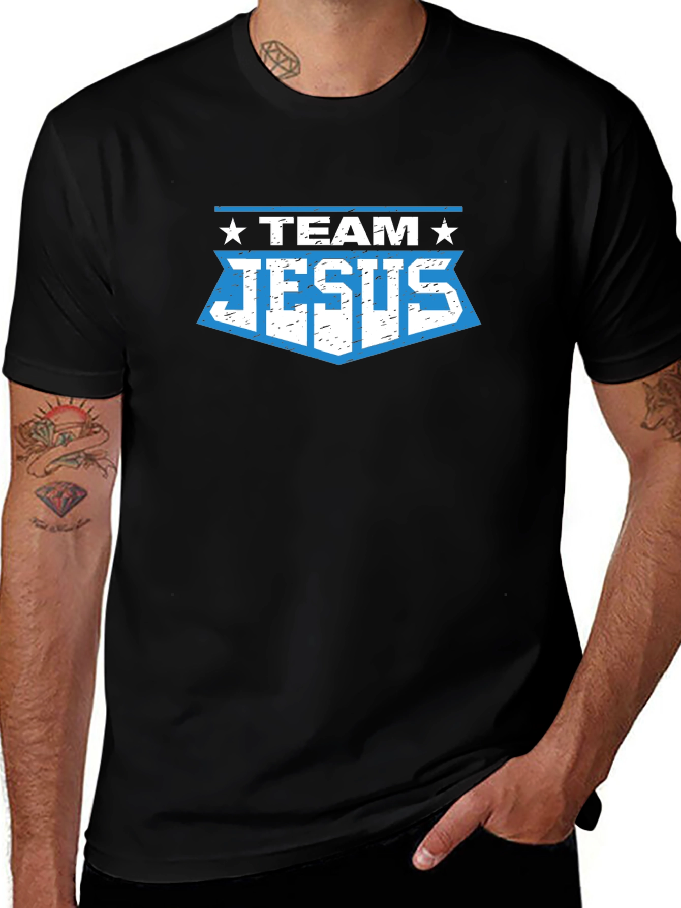 Team Jesus Graphic T-Shirt - Black