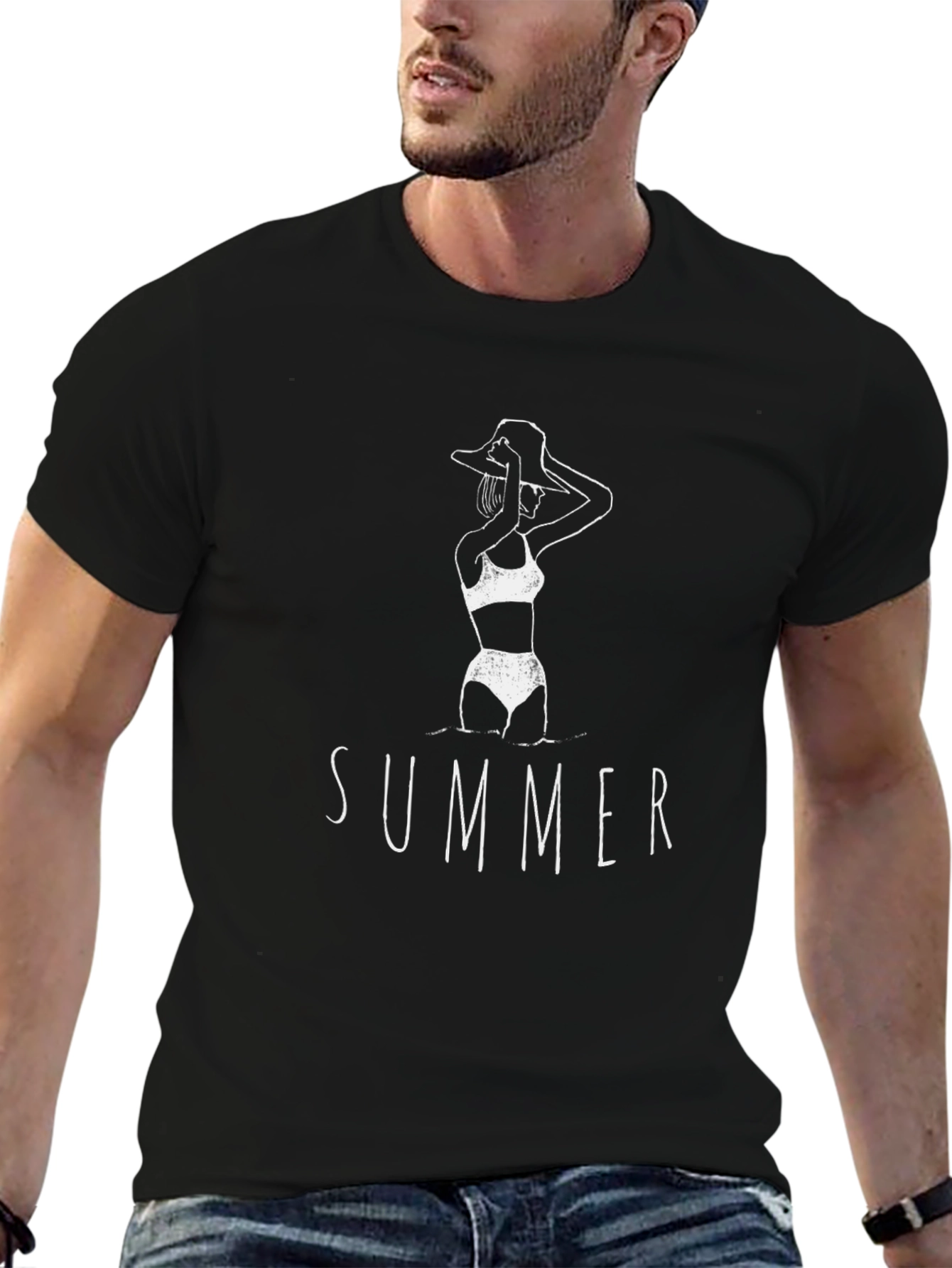 Summer Vibes Graphic Tee - Black