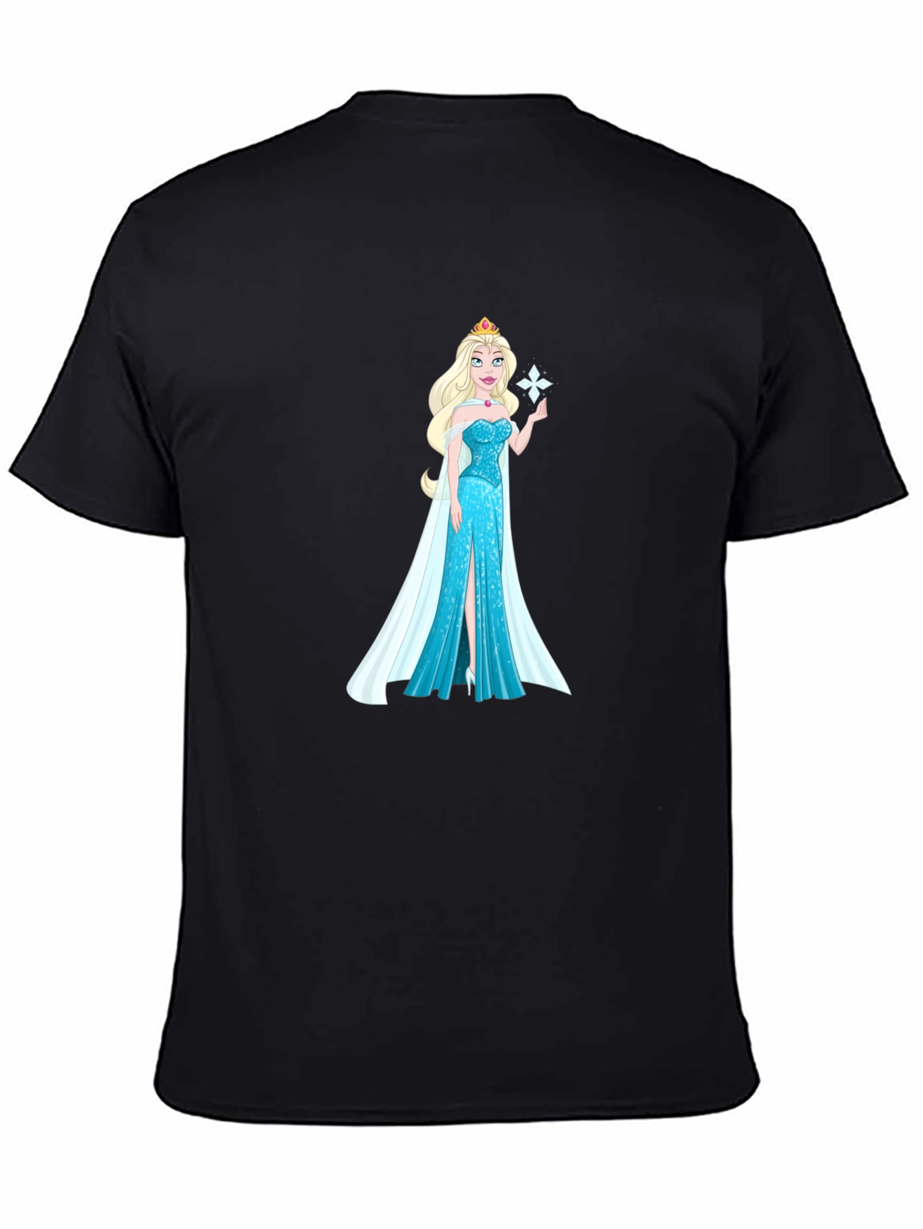 Elsa Graphic T-Shirt - Black Cotton Tee