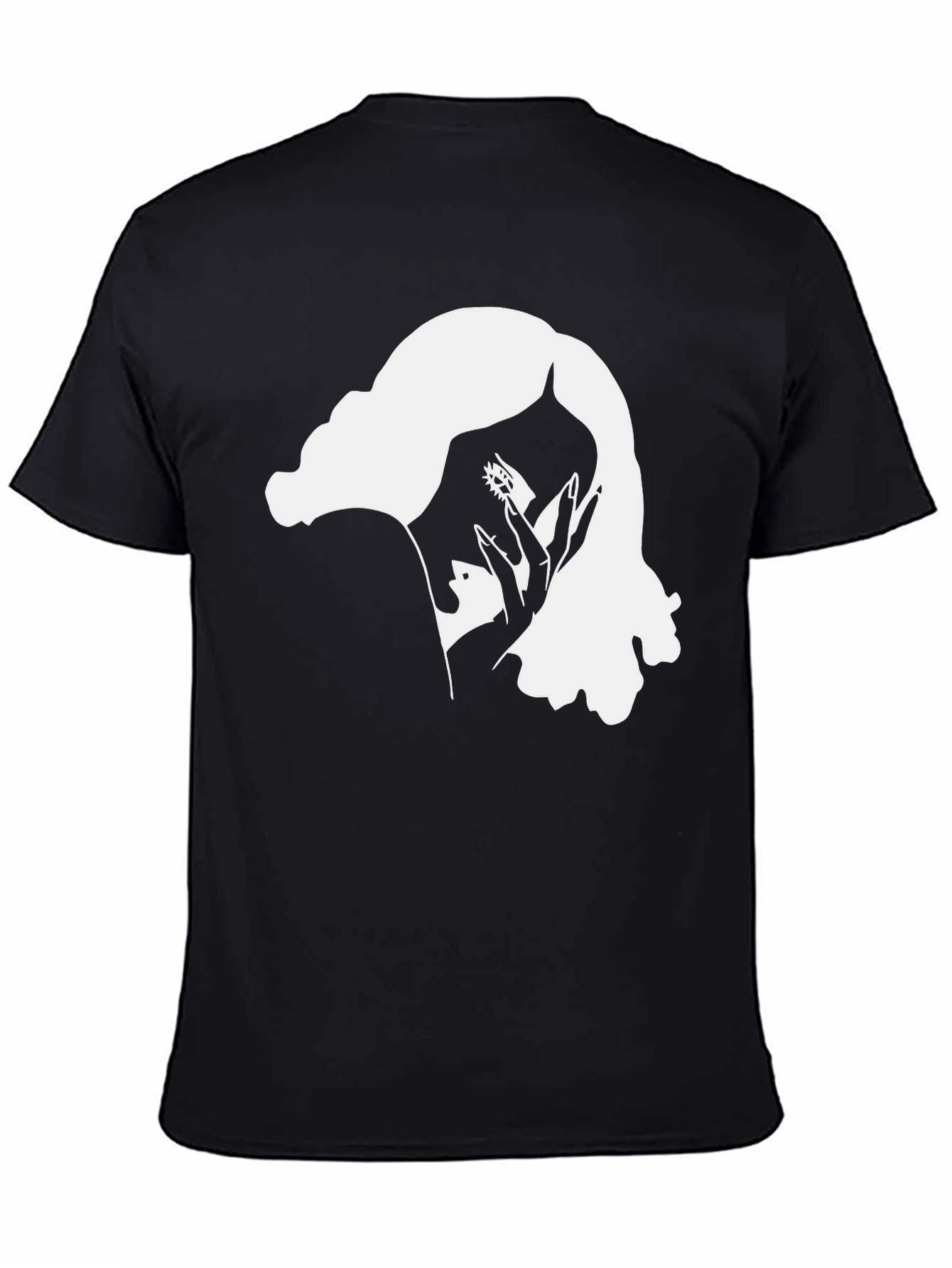 Mystic Woman Graphic Tee - Black Cotton T-Shirt