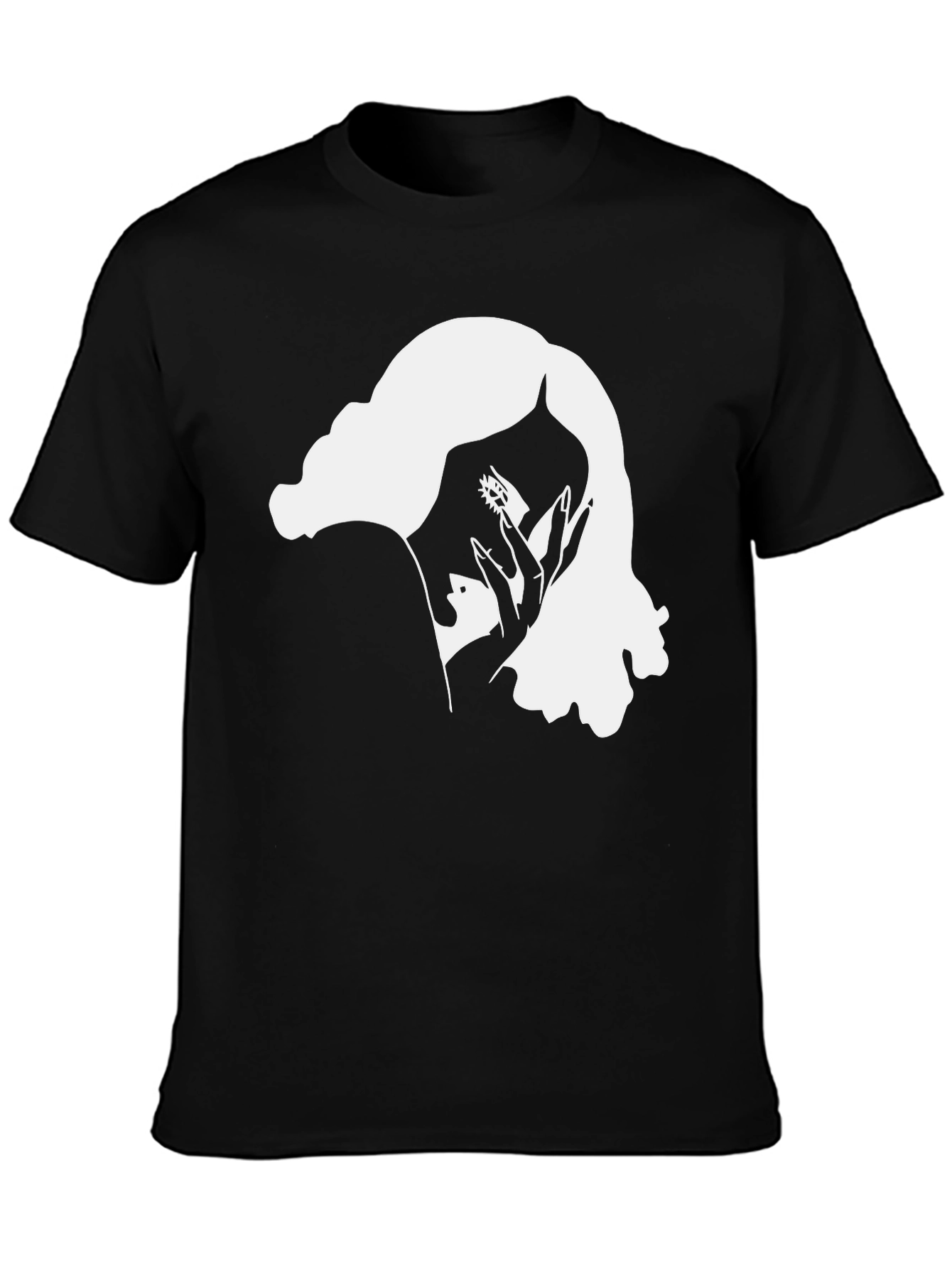 Mystic Woman Graphic Tee - Black Cotton T-Shirt