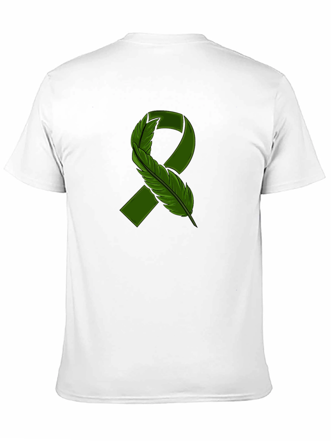 Green Ribbon Feather Graphic Tee