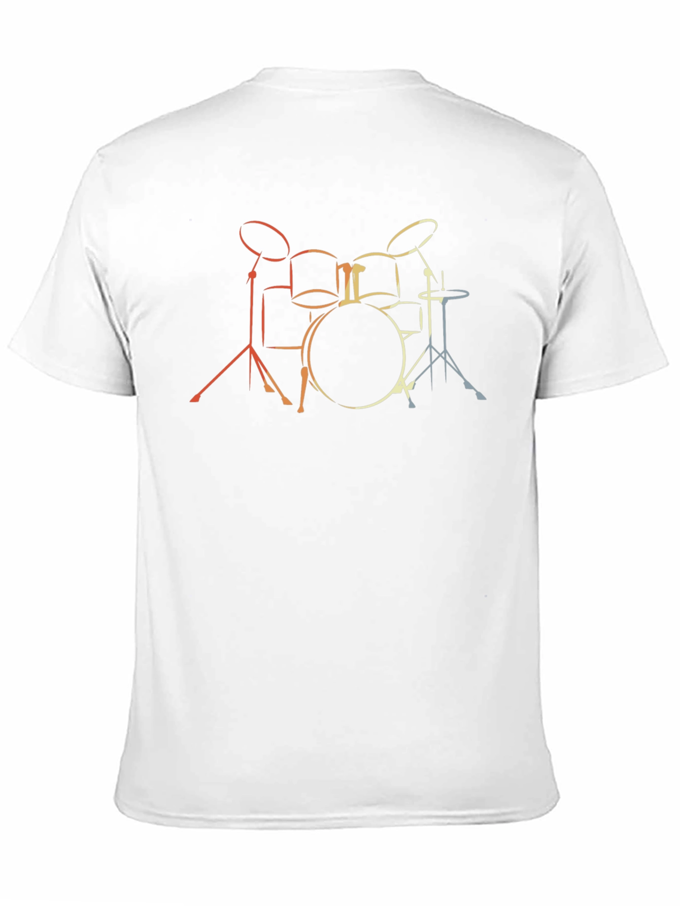 Retro Drum Set Graphic Tee - Musician Apparel