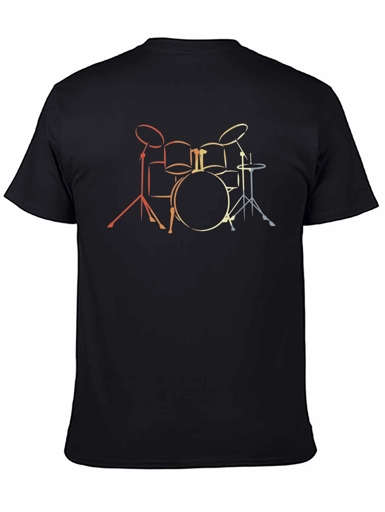 Retro Drum Set Graphic Tee - Musician Apparel