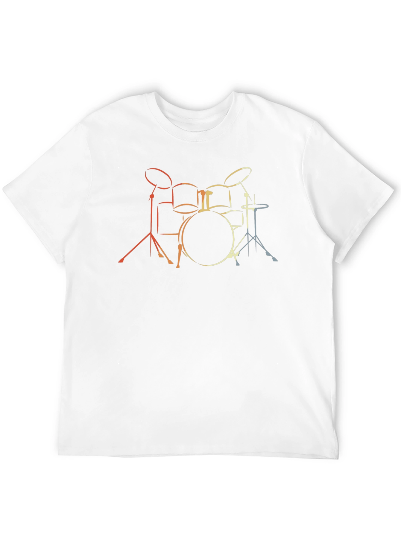 Retro Drum Set Graphic Tee - Musician Apparel