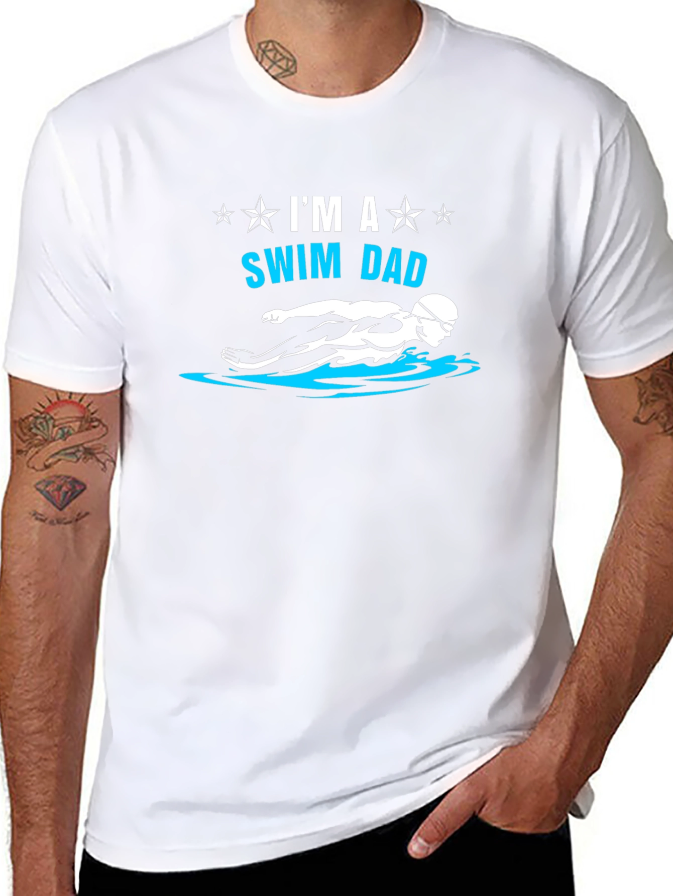 Swim Dad T-Shirt - Gift for Swimmer Dads