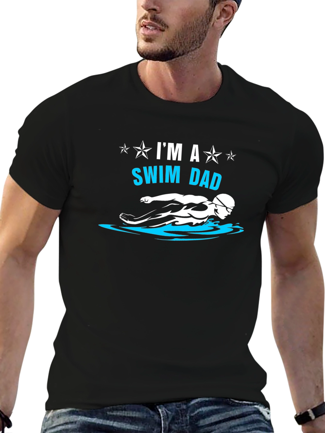 Swim Dad T-Shirt - Gift for Swimmer Dads