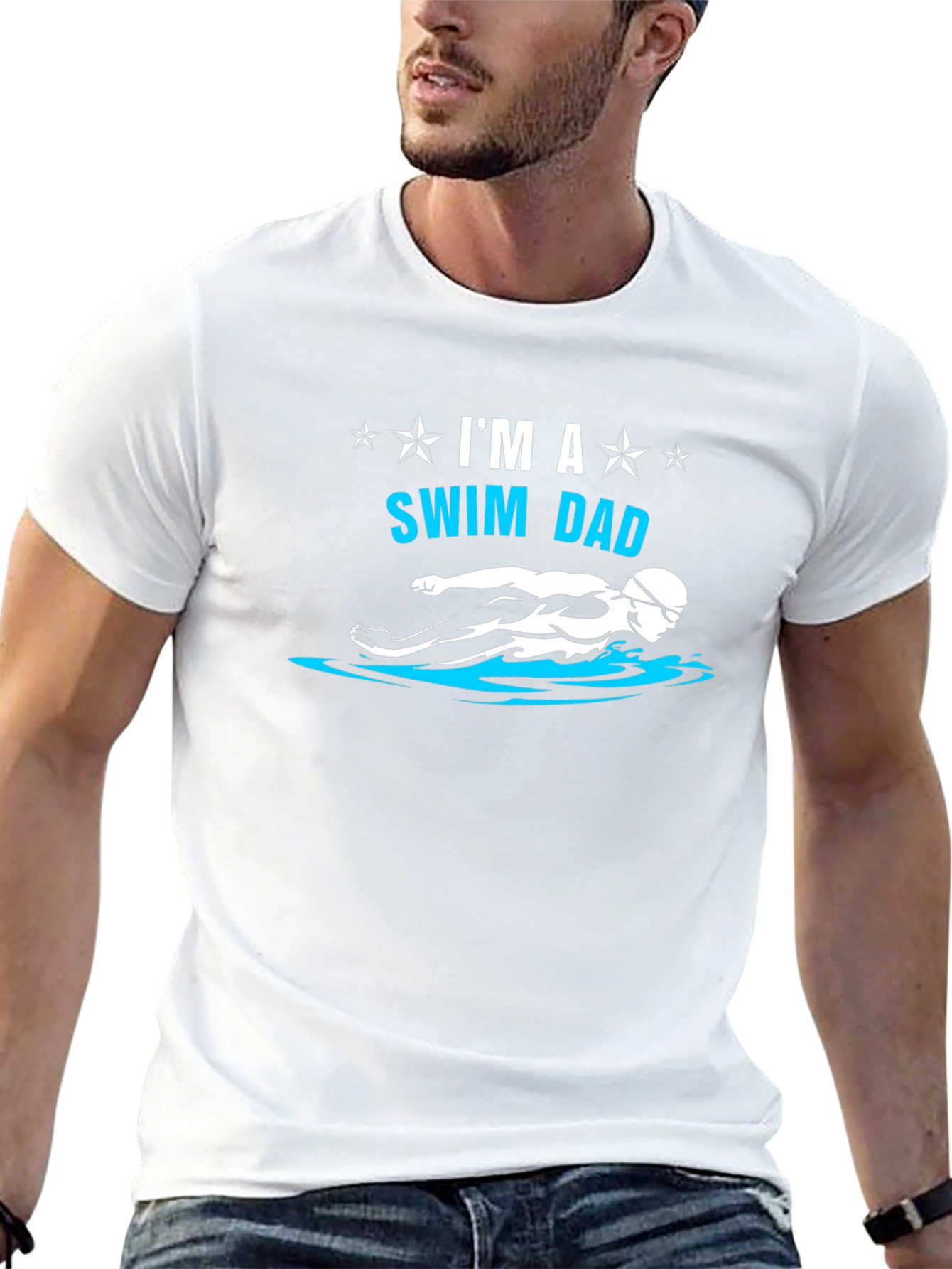 Swim Dad T-Shirt - Gift for Swimmer Dads