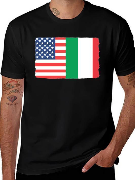 US and Italy Flag T-Shirt - Heritage Pride Tee