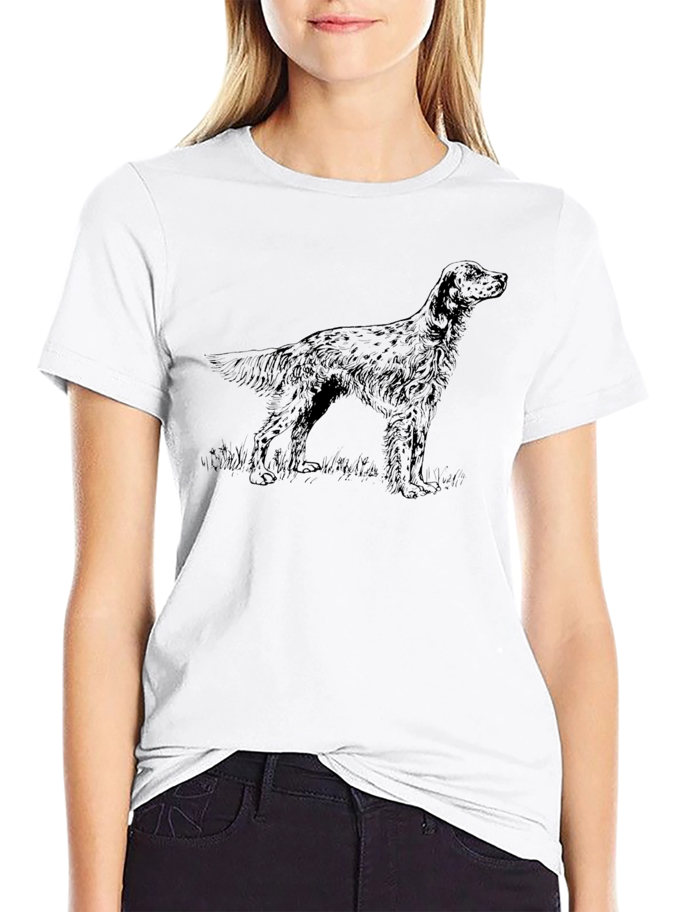 Irish Setter Dog Graphic T-Shirt - Black