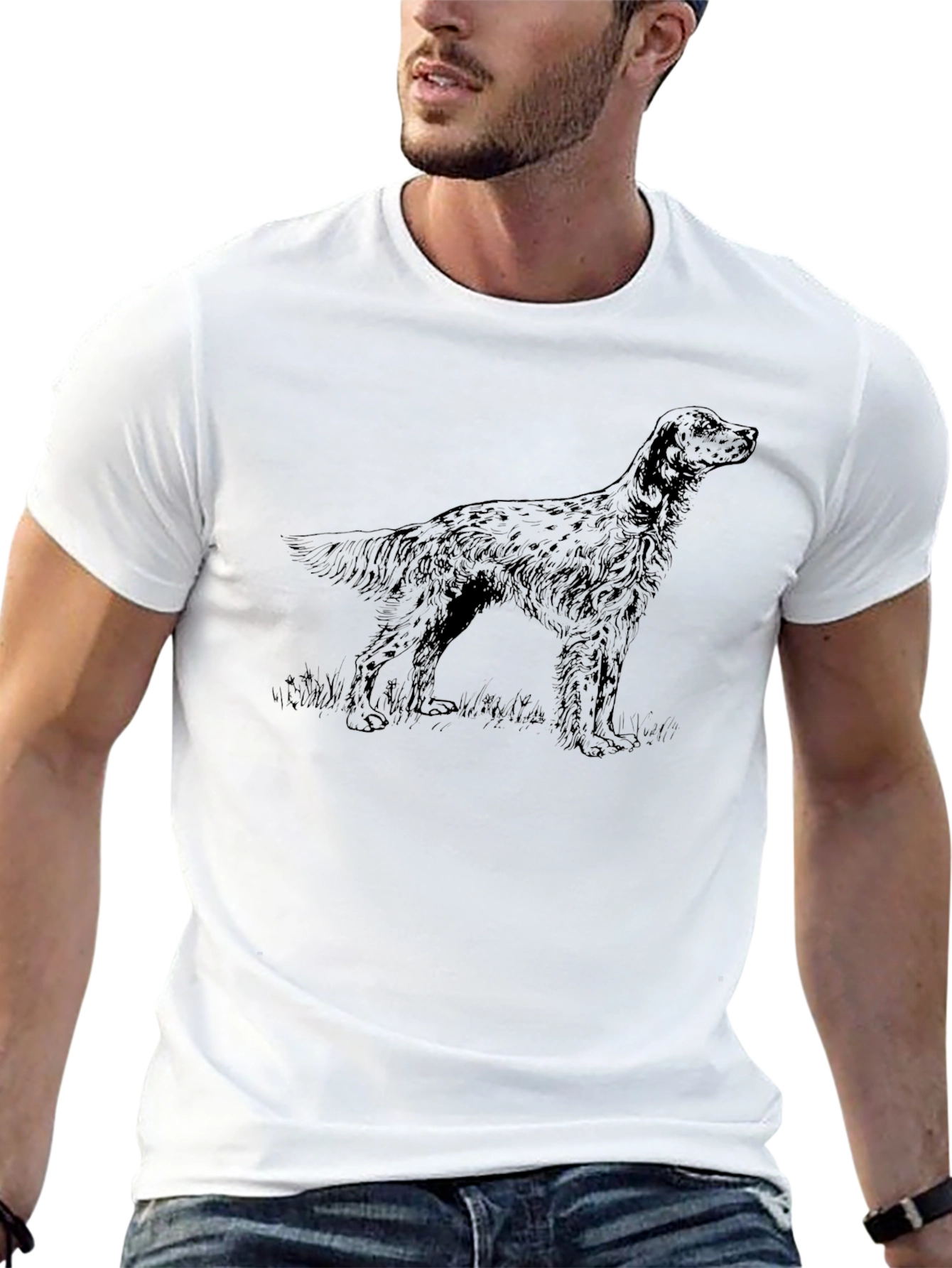 Irish Setter Dog Graphic T-Shirt - Black