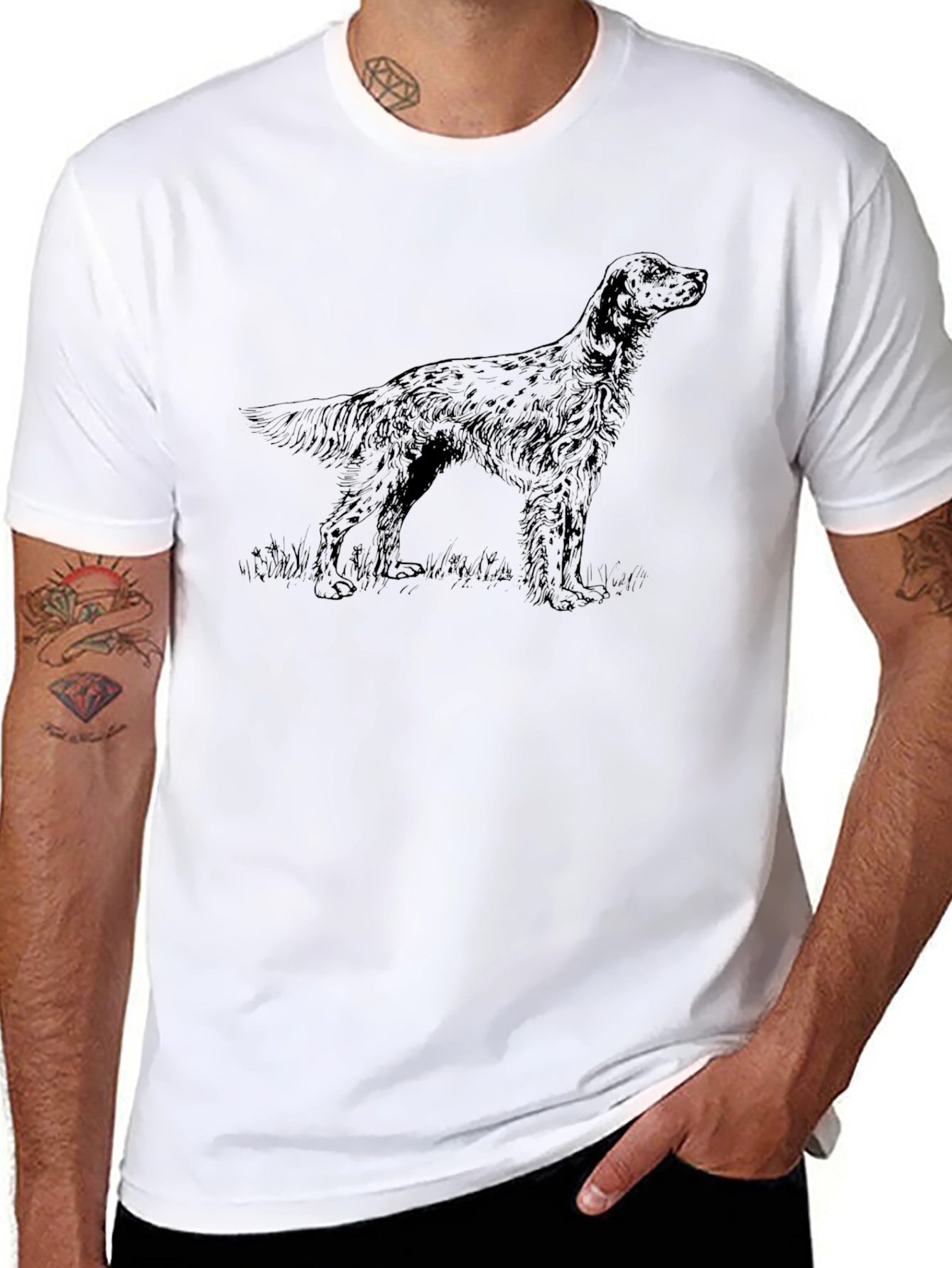 Irish Setter Dog Graphic T-Shirt - Black