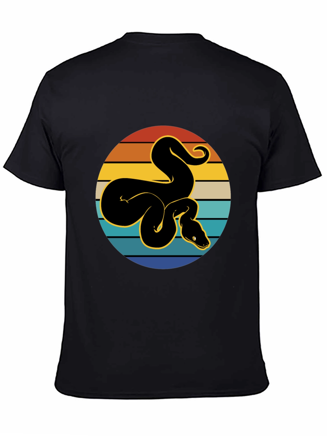Retro Snake Graphic Tee - Black T-Shirt
