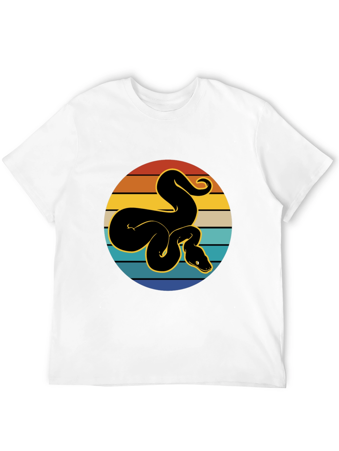 Retro Snake Graphic Tee - Black T-Shirt