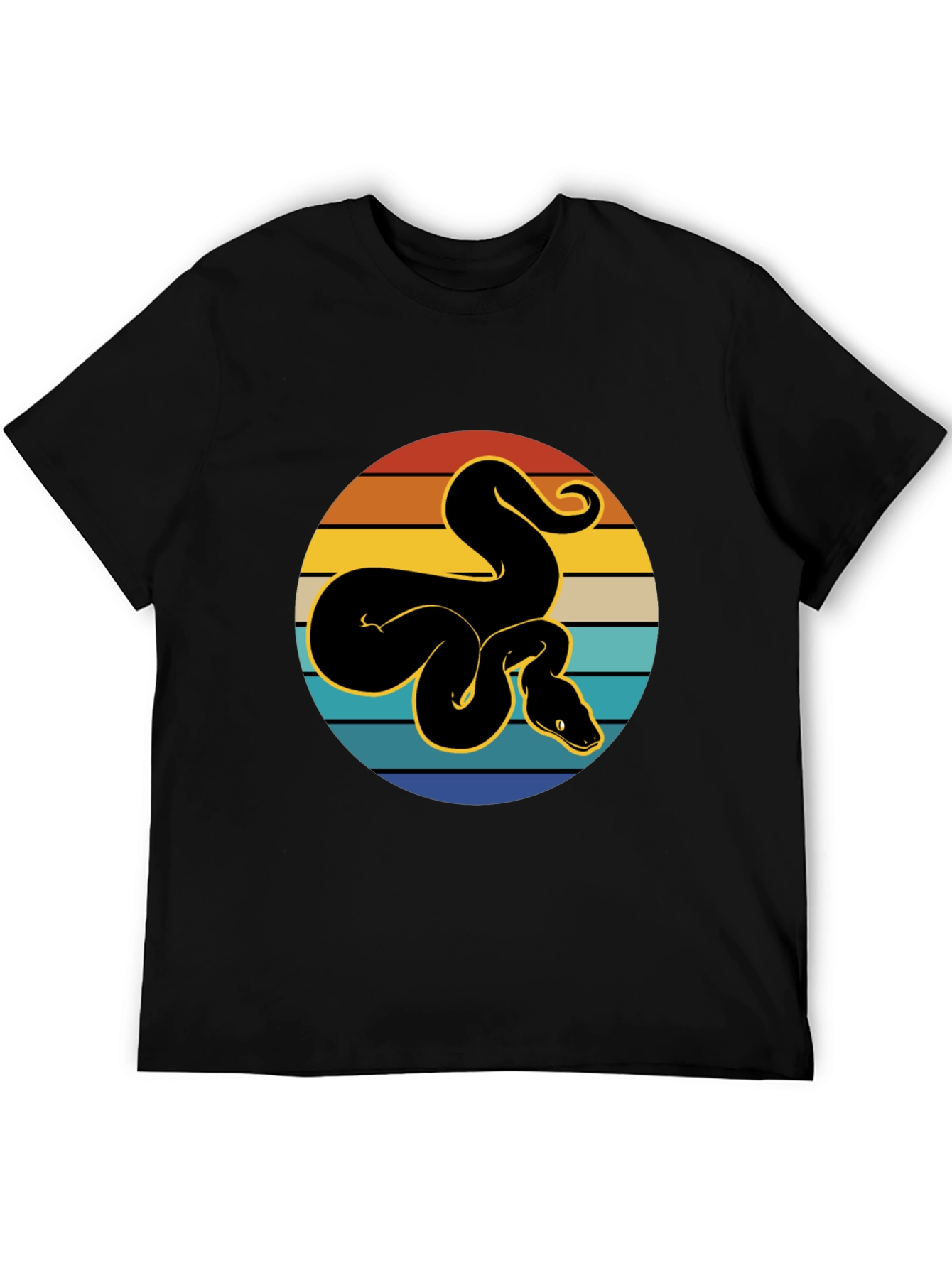 Retro Snake Graphic Tee - Black T-Shirt