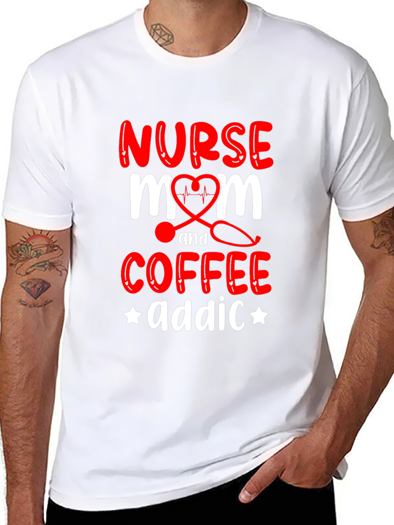 Nurse Mom Coffee Addict T-Shirt
