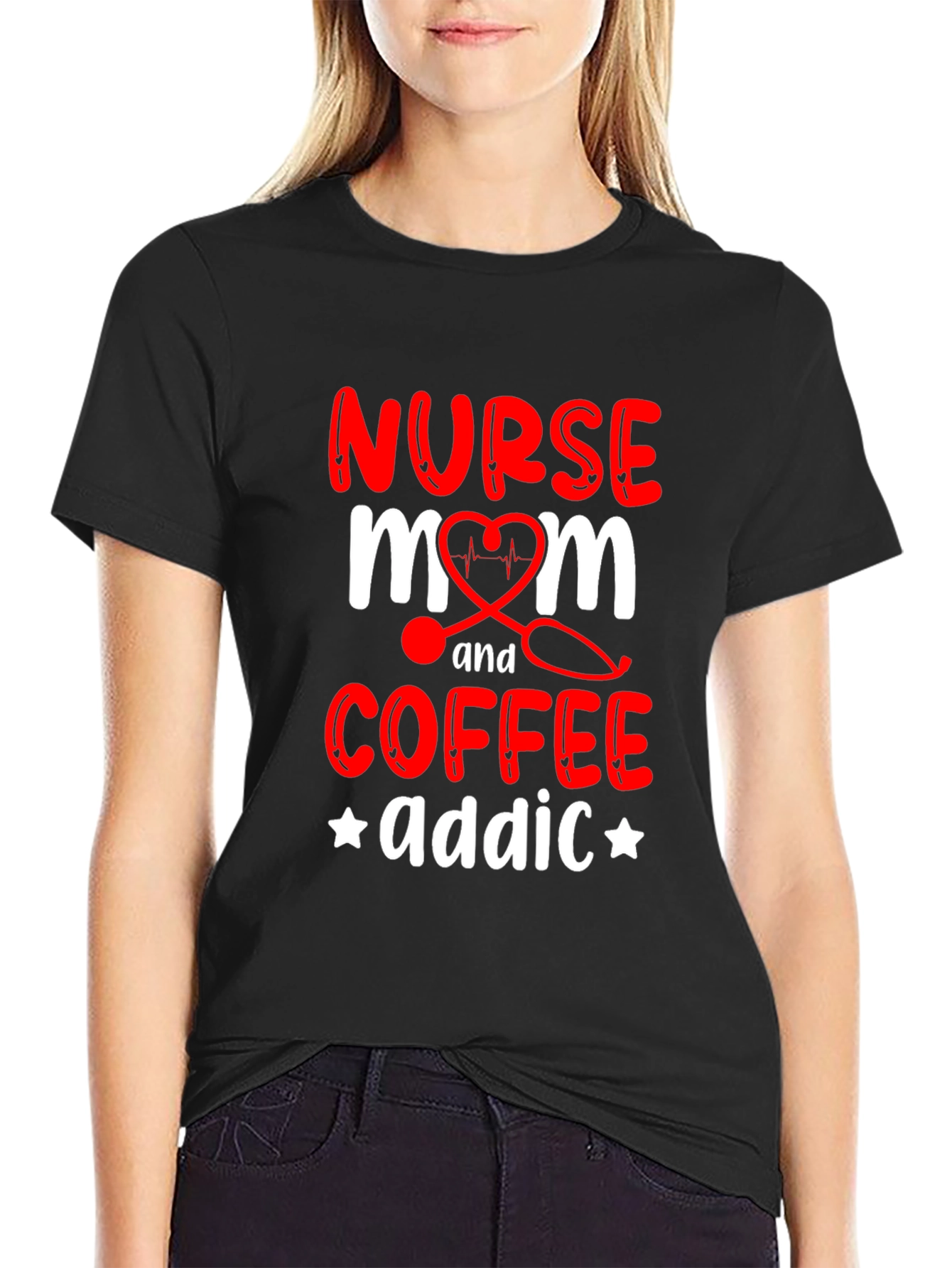 Nurse Mom Coffee Addict T-Shirt