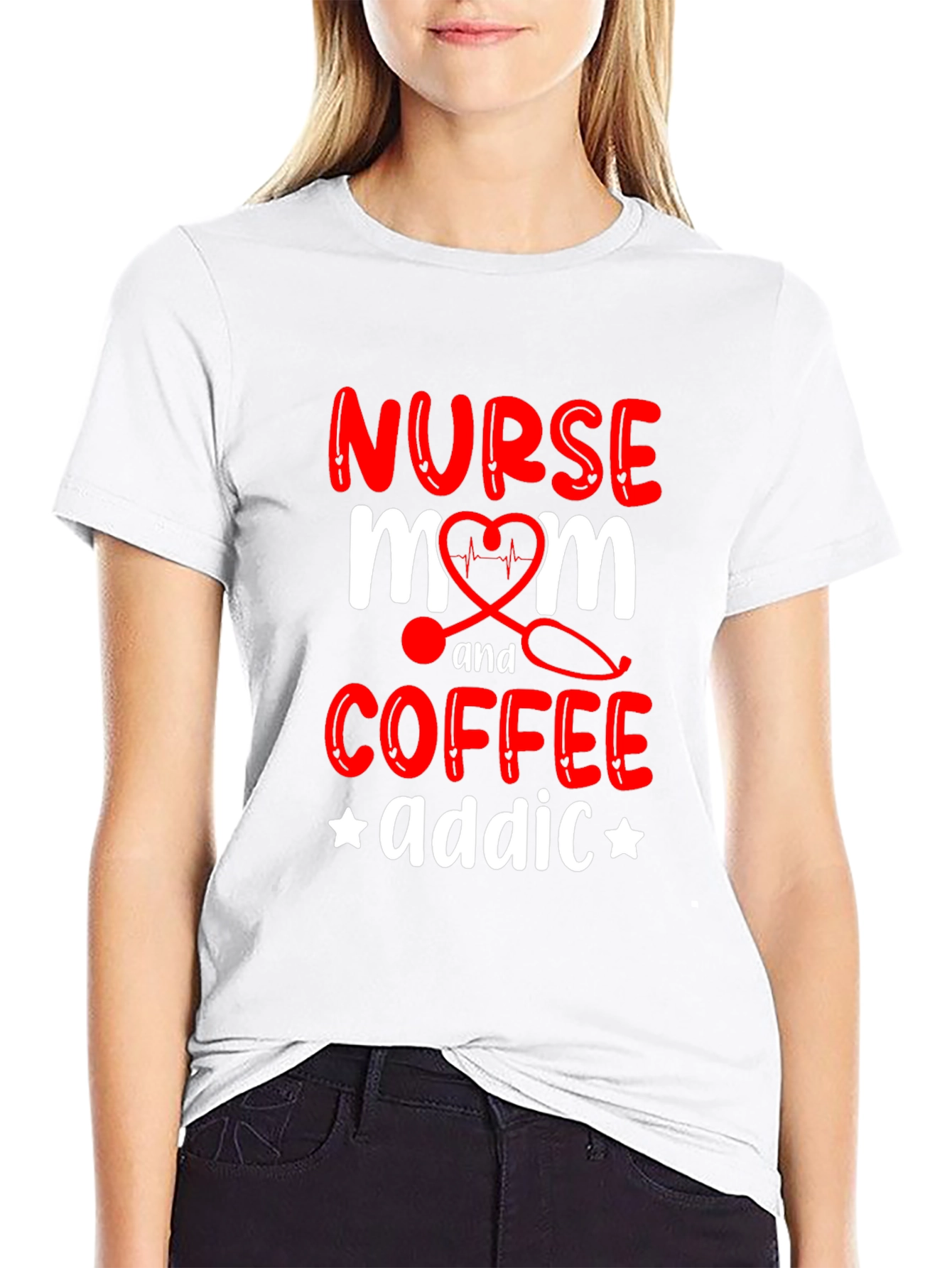 Nurse Mom Coffee Addict T-Shirt