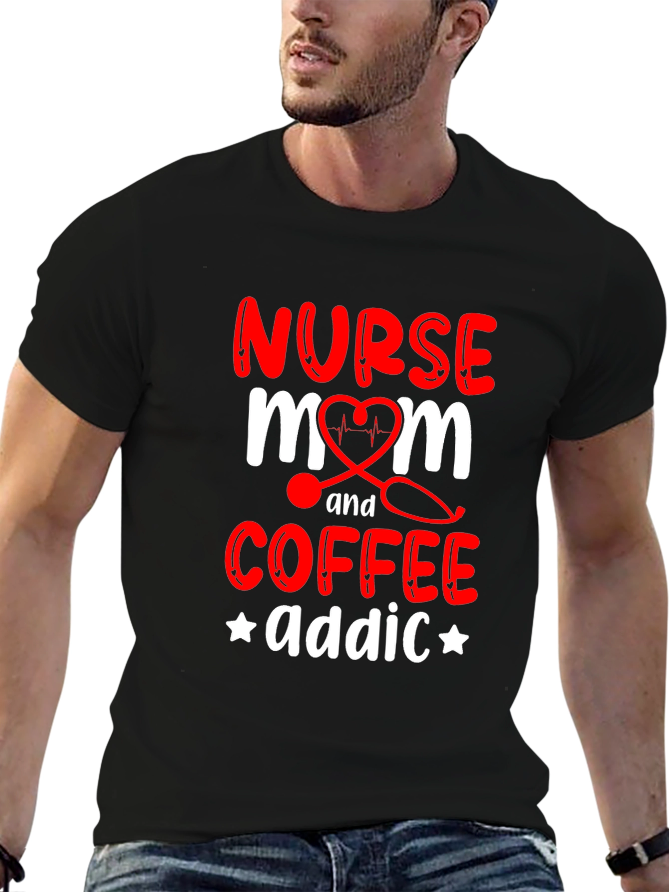 Nurse Mom Coffee Addict T-Shirt