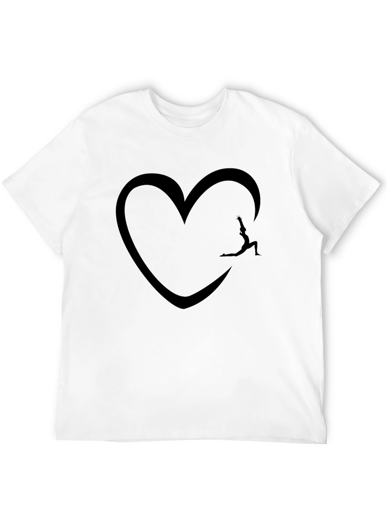 Heart Yoga Pose T-Shirt - Black