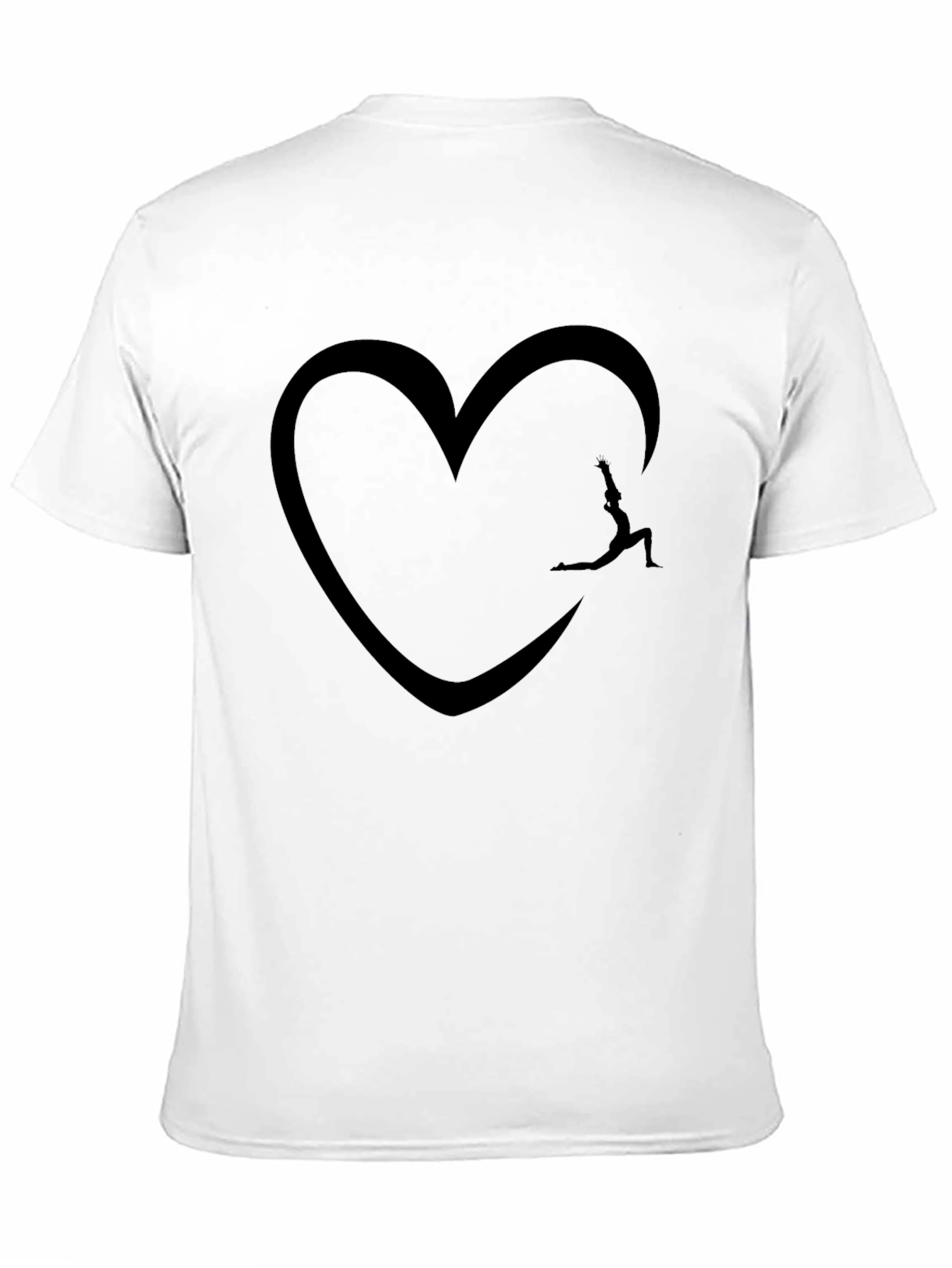 Heart Yoga Pose T-Shirt - Black