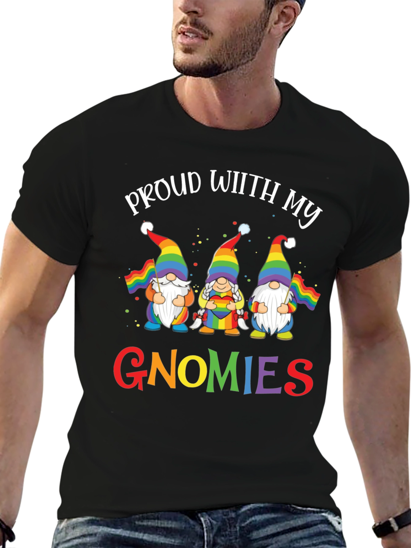 Proud With My Gnomies LGBT Pride T-Shirt