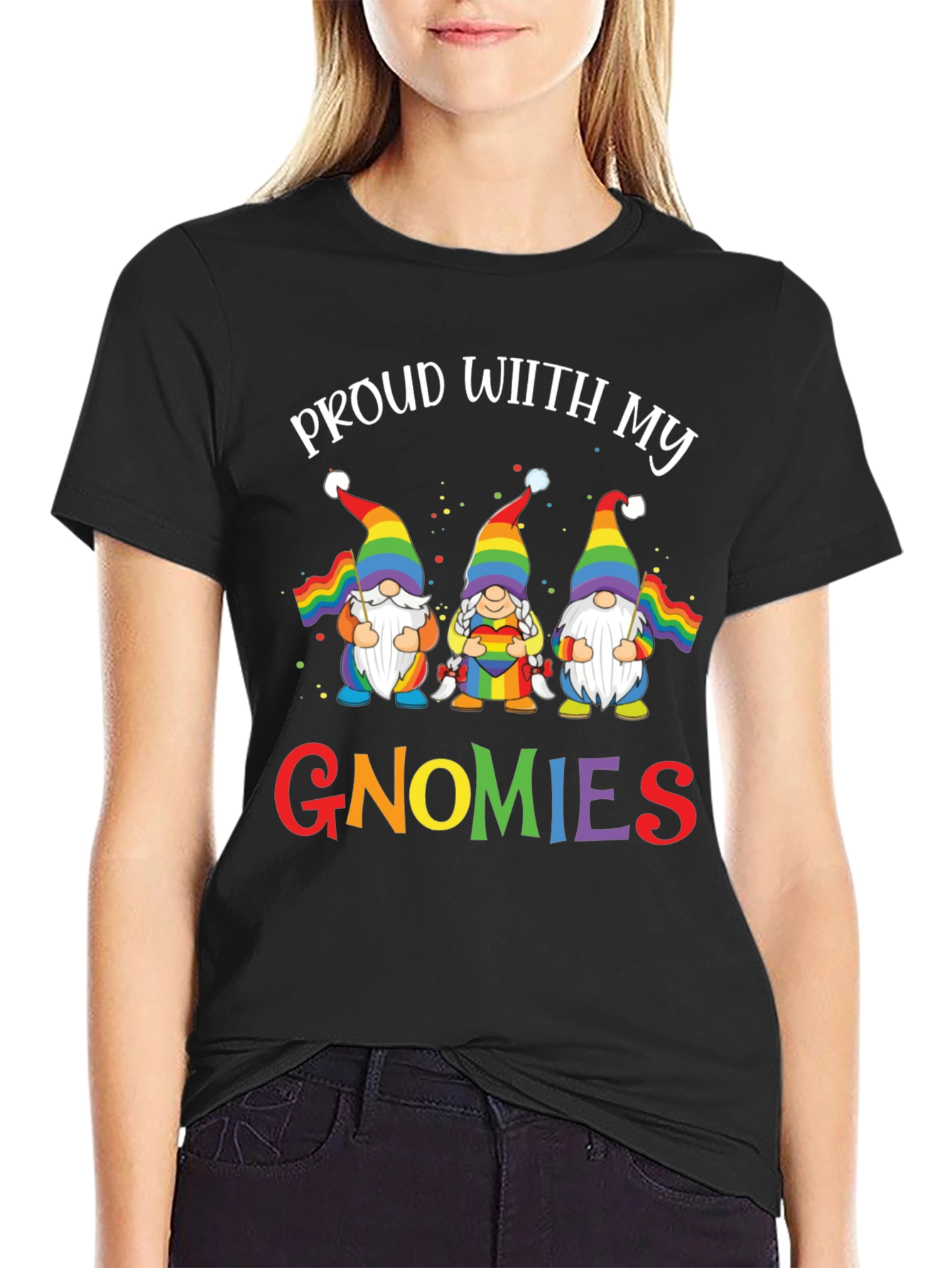 Proud With My Gnomies LGBT Pride T-Shirt