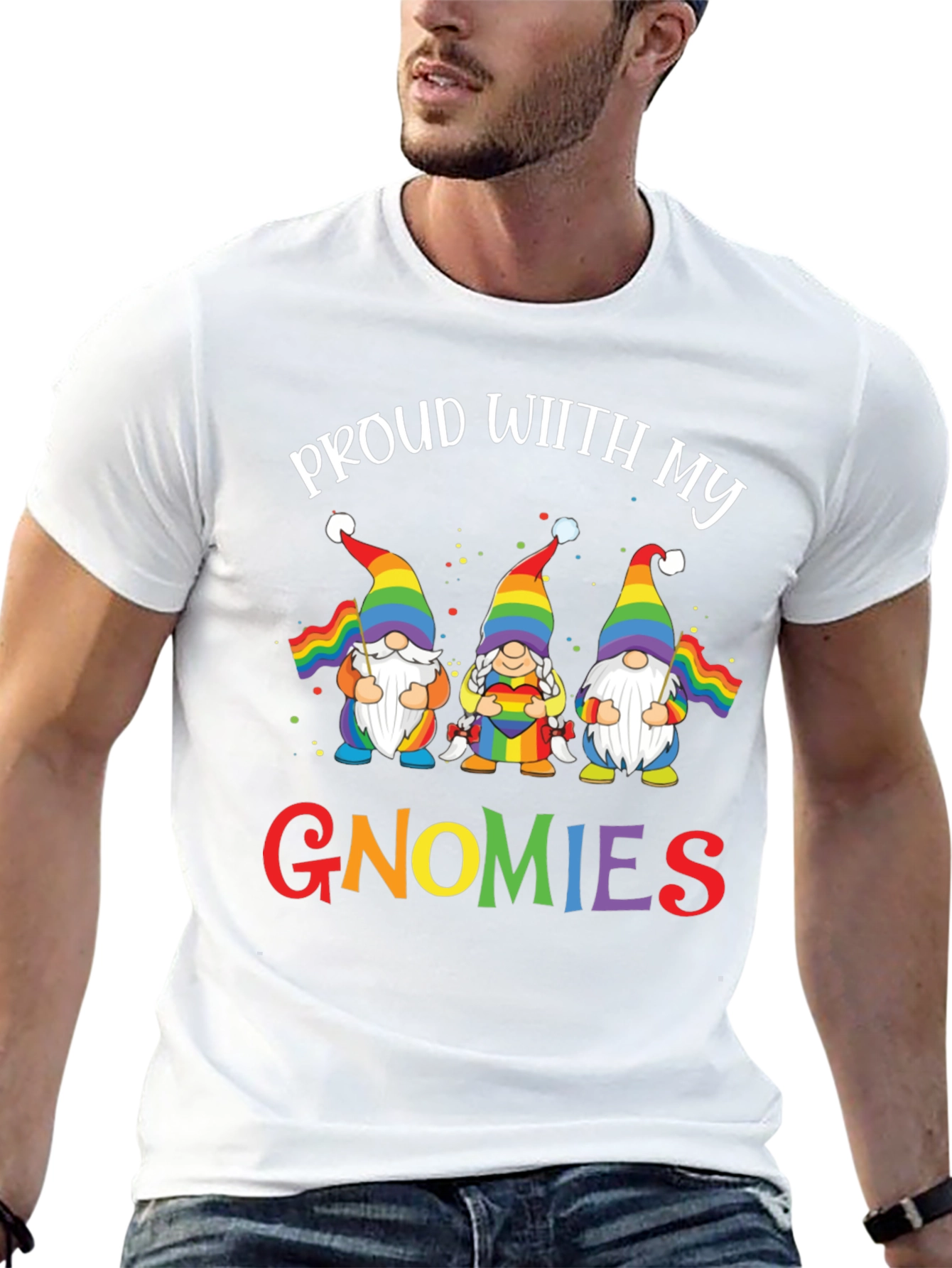 Proud With My Gnomies LGBT Pride T-Shirt