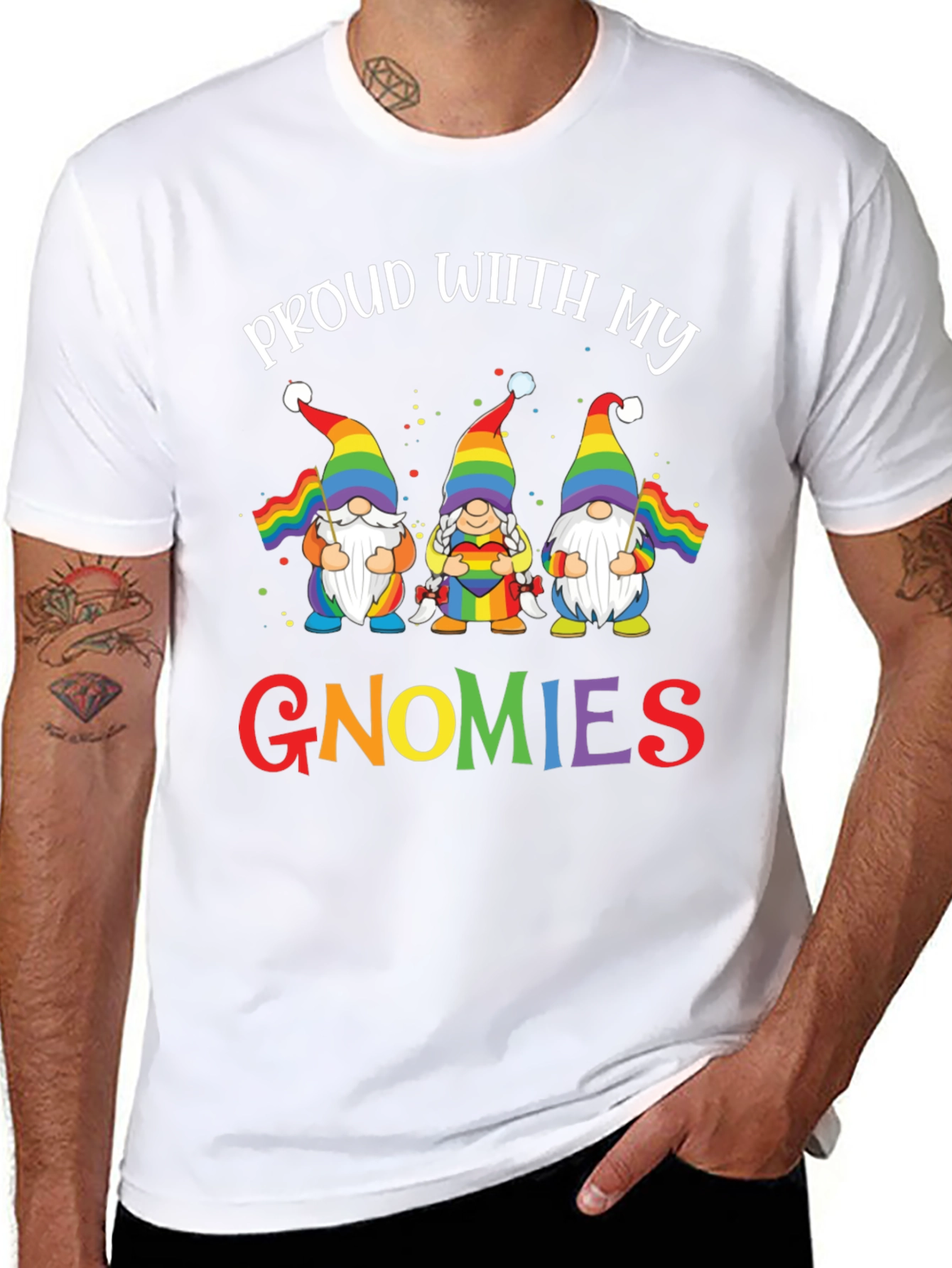 Proud With My Gnomies LGBT Pride T-Shirt