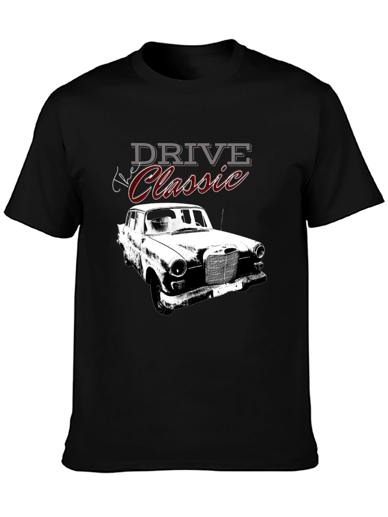 Drive Classic Car Black Graphic Tee