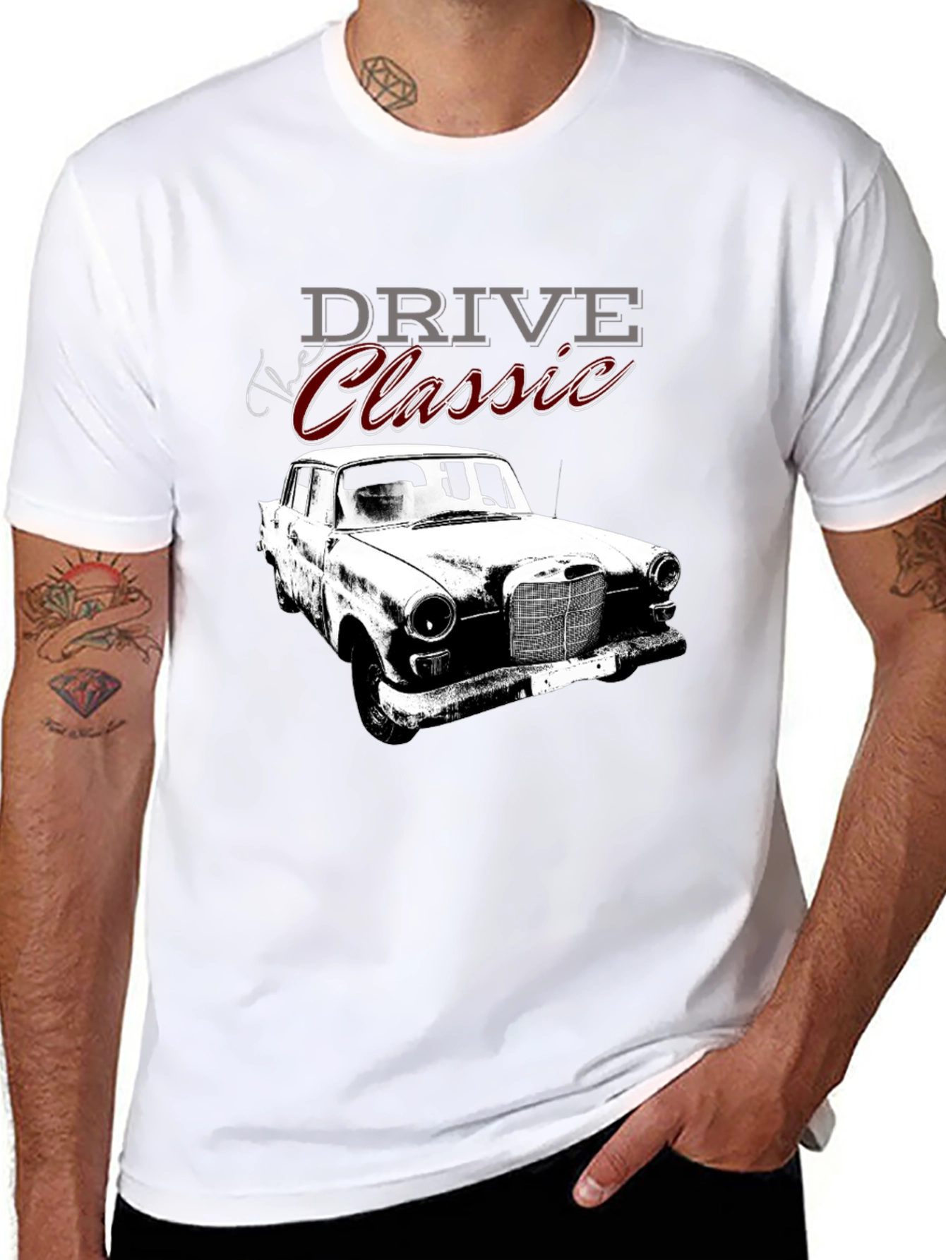 Drive Classic Car Black Graphic Tee