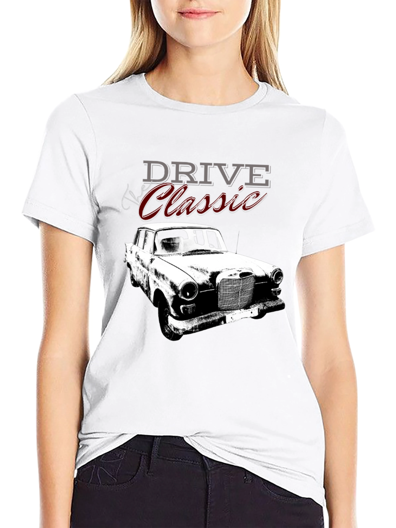 Drive Classic Car Black Graphic Tee