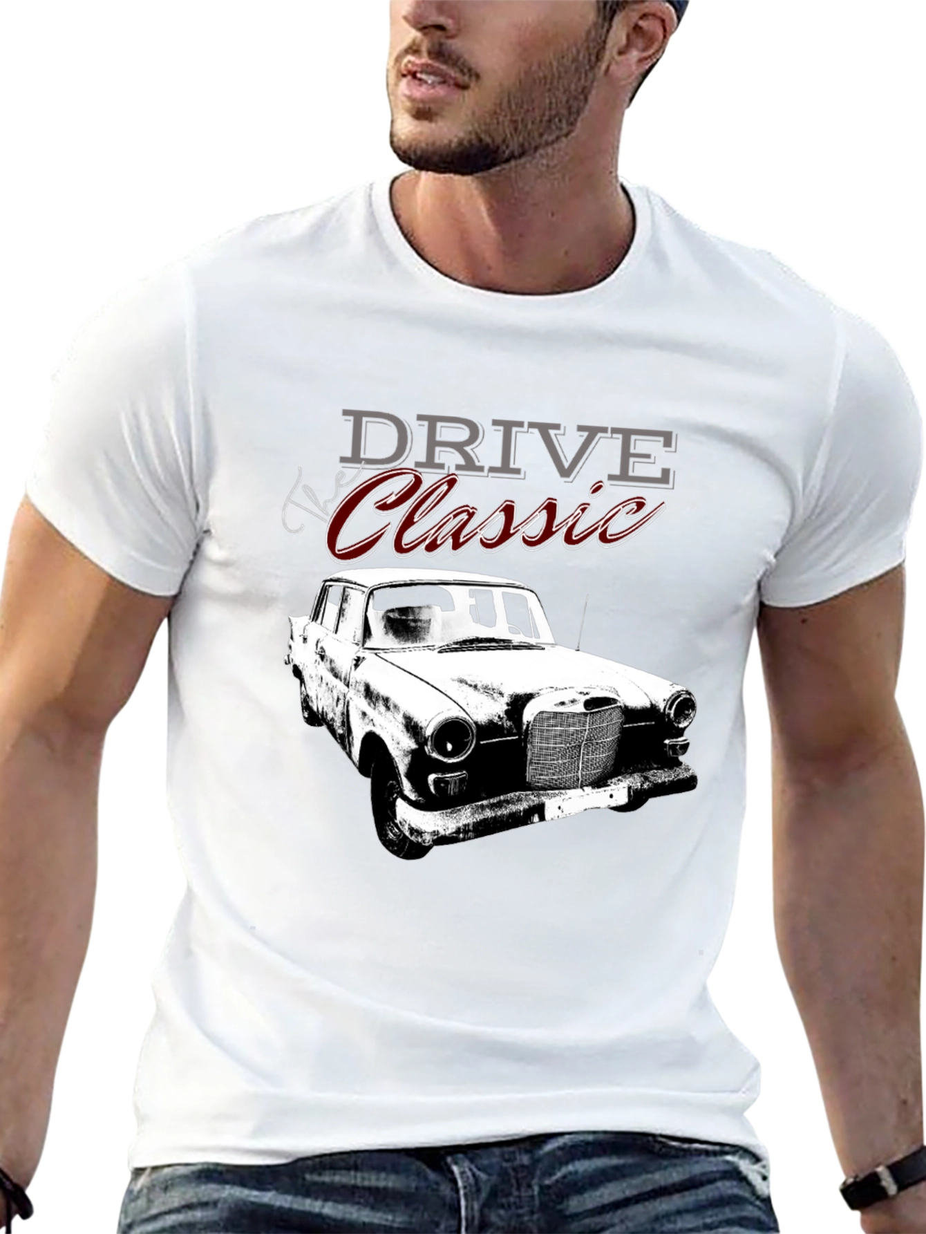 Drive Classic Car Black Graphic Tee