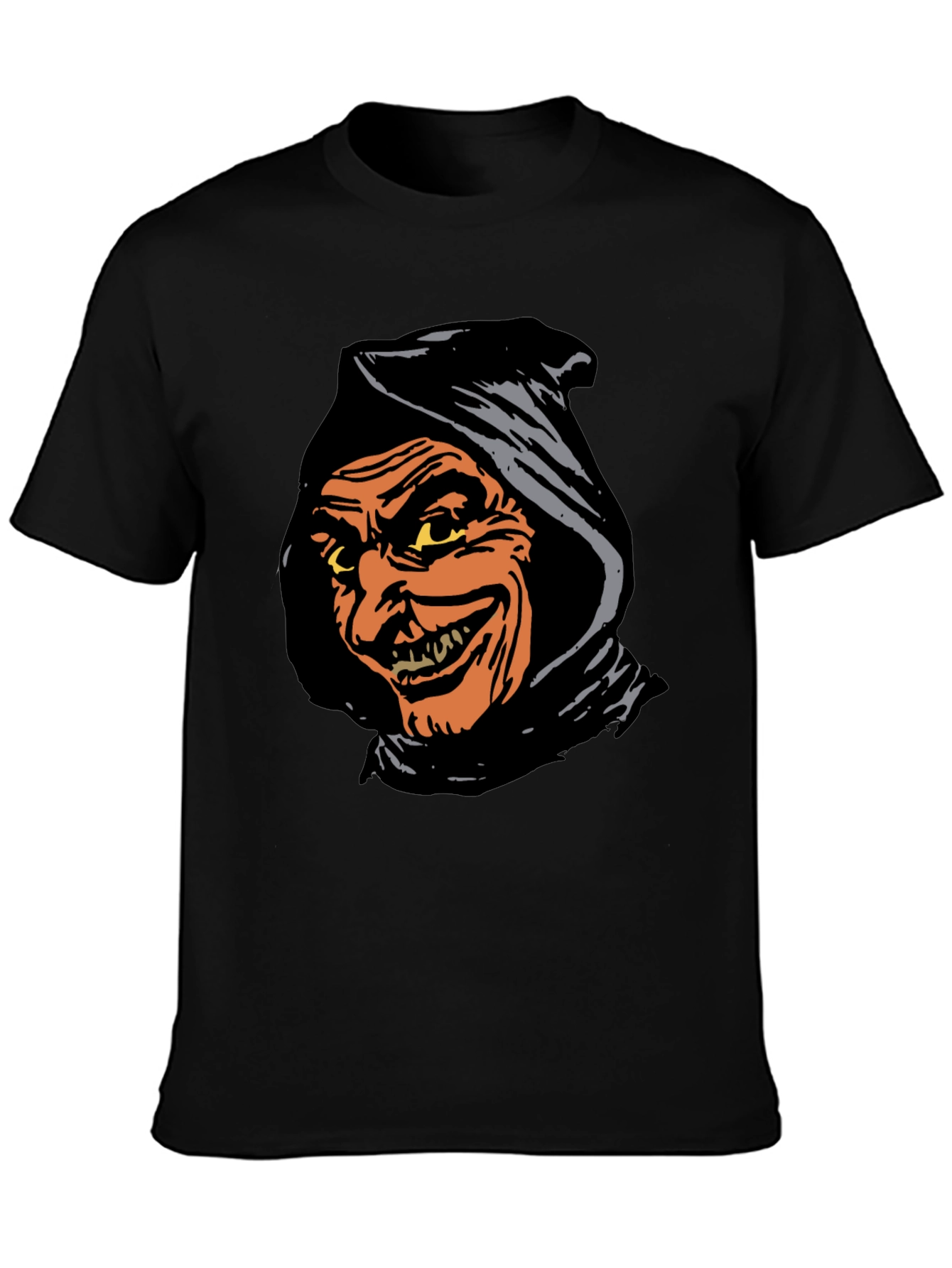 Spooky Grim Reaper Graphic Tee - Black T-Shirt