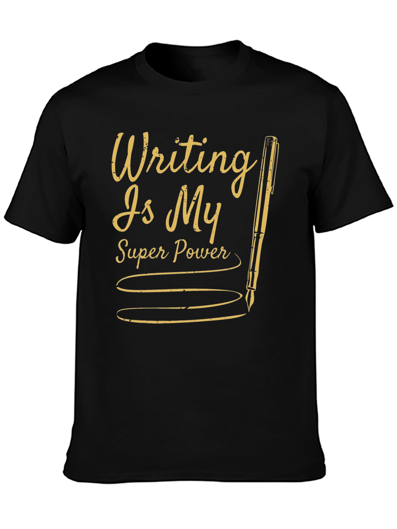 Writers Super Power Black Tee