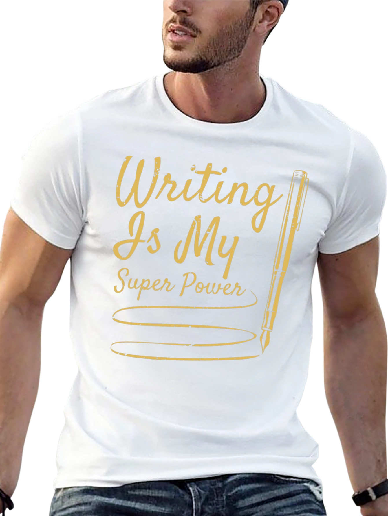 Writers Super Power Black Tee
