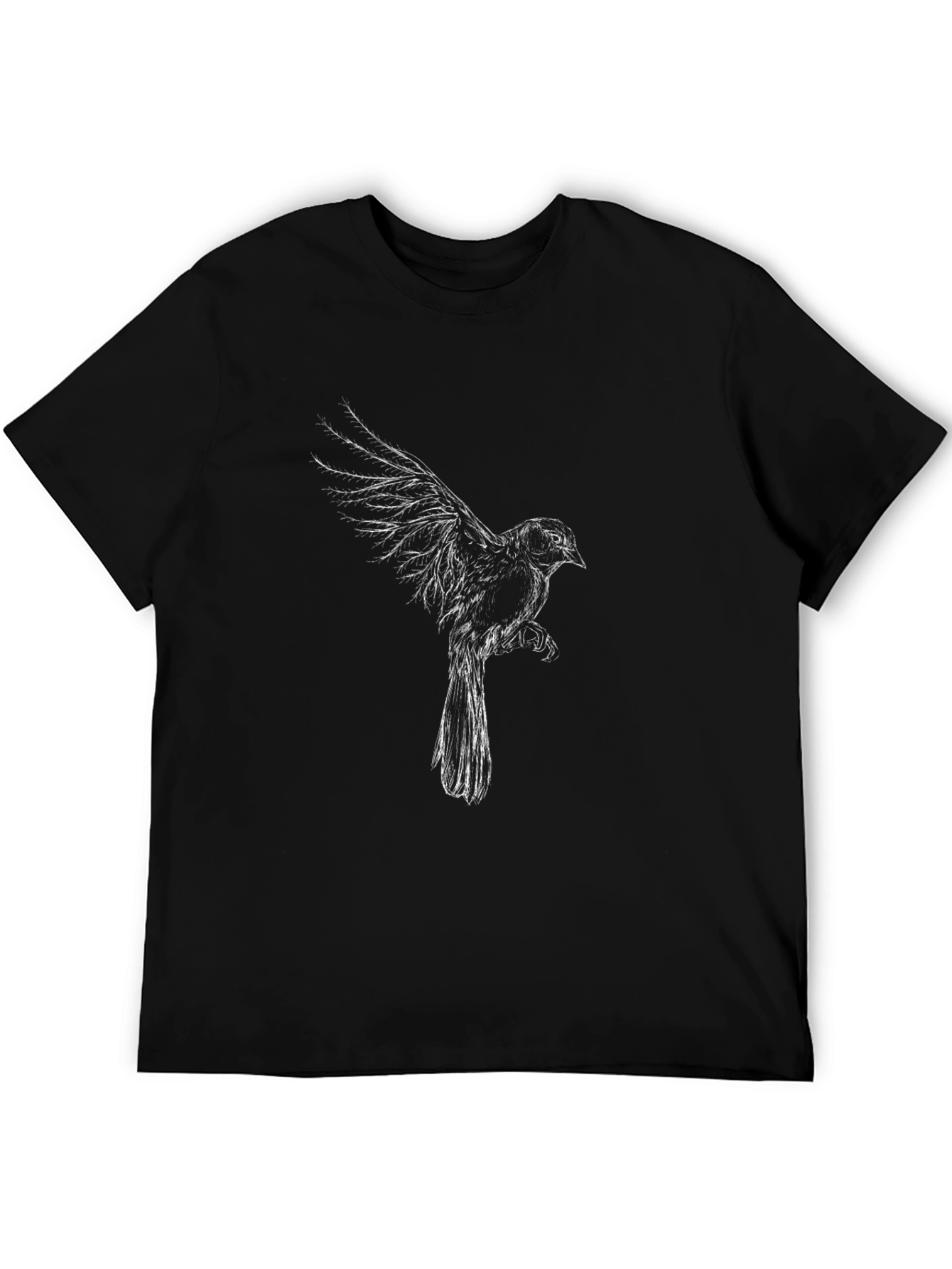 Bird Sketch Tee - Stylish Graphic Print