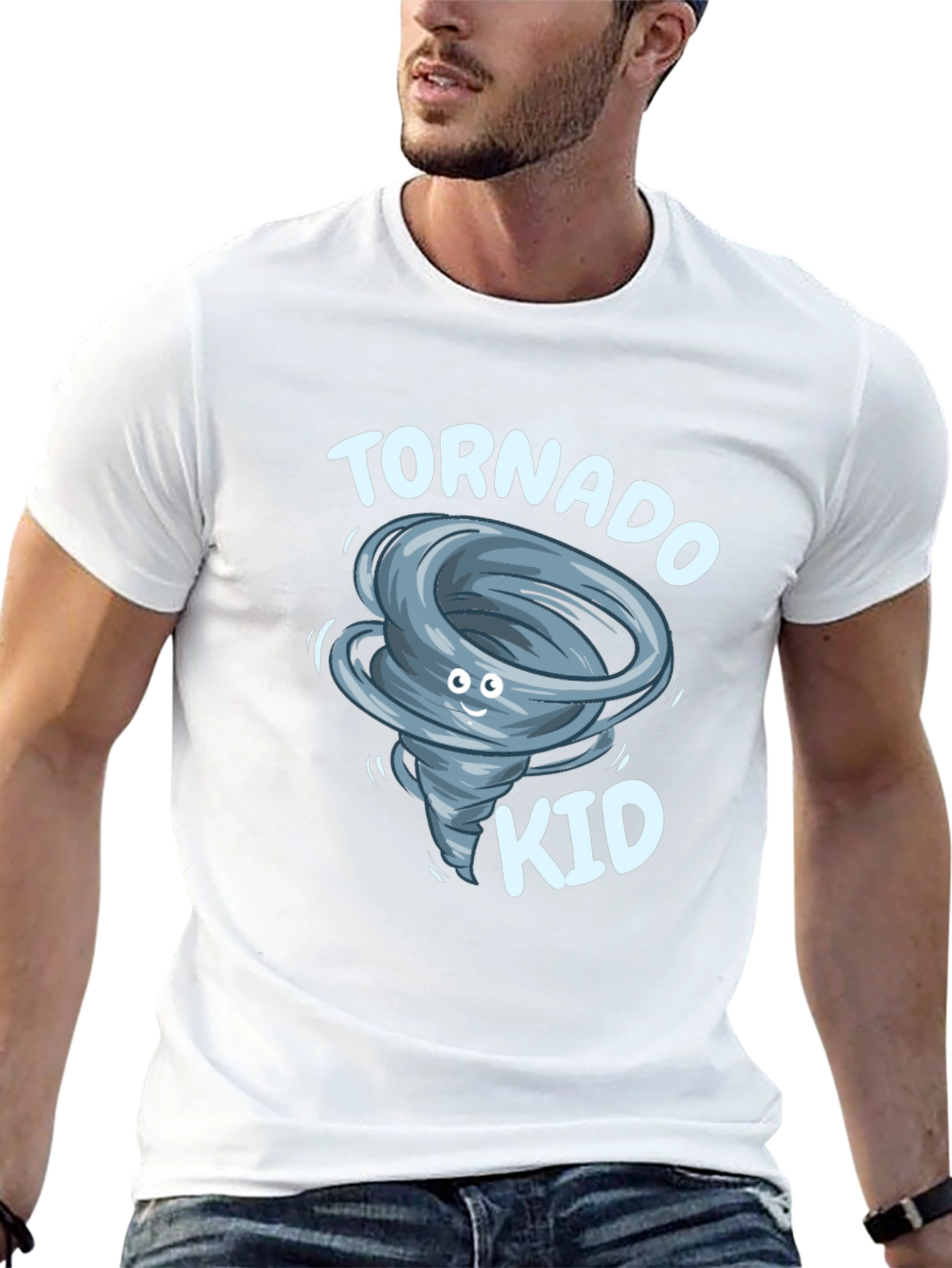 Tornado Kid Graphic T-Shirt - Whimsical Weather Tee