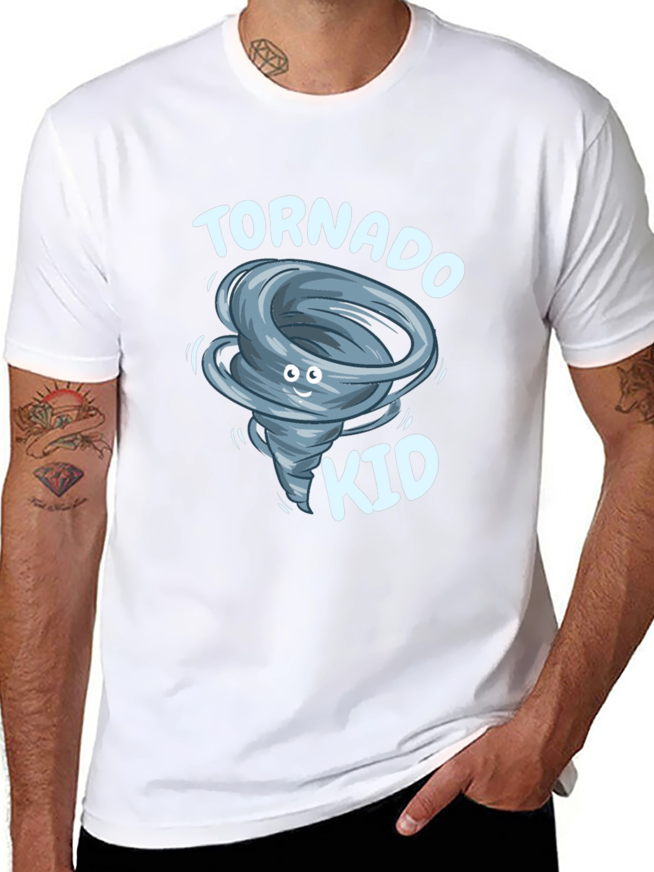 Tornado Kid Graphic T-Shirt - Whimsical Weather Tee