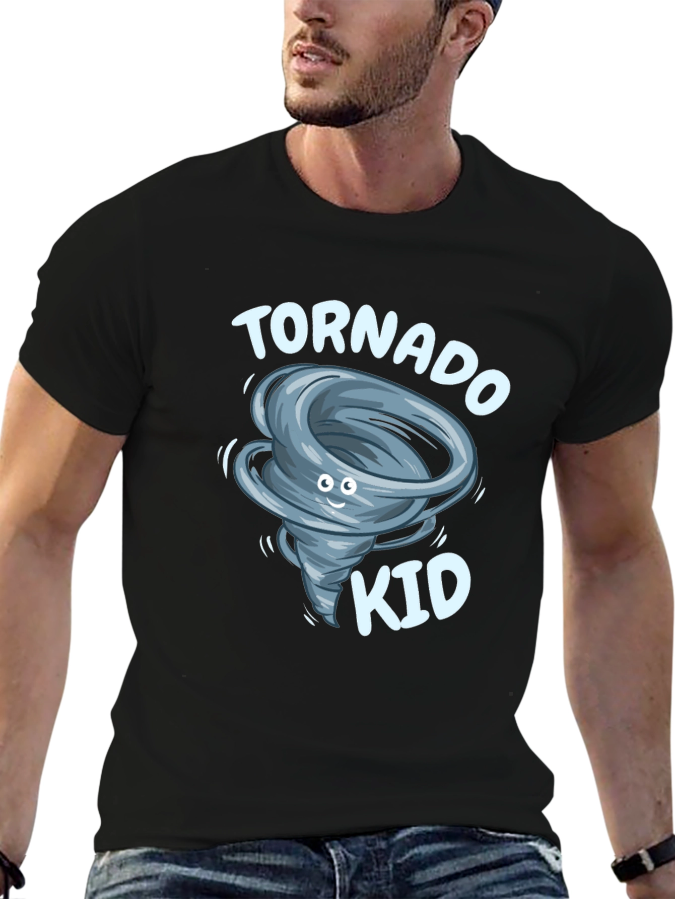 Tornado Kid Graphic T-Shirt - Whimsical Weather Tee